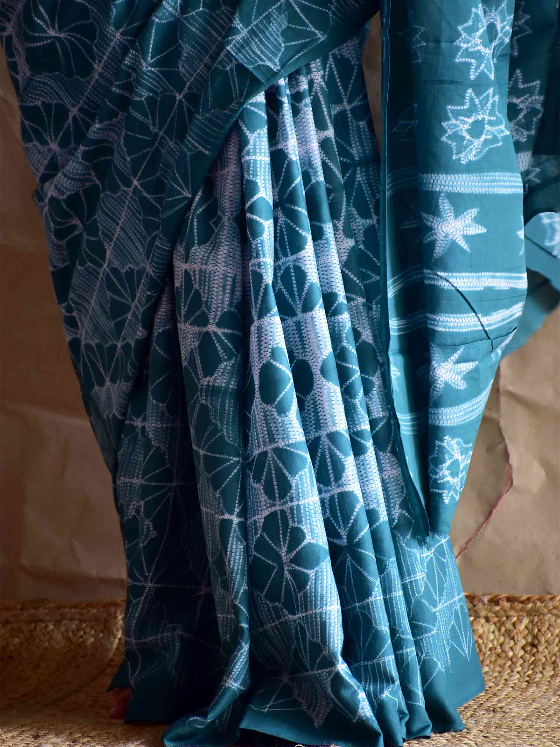 Garaj - Shibori mul saree