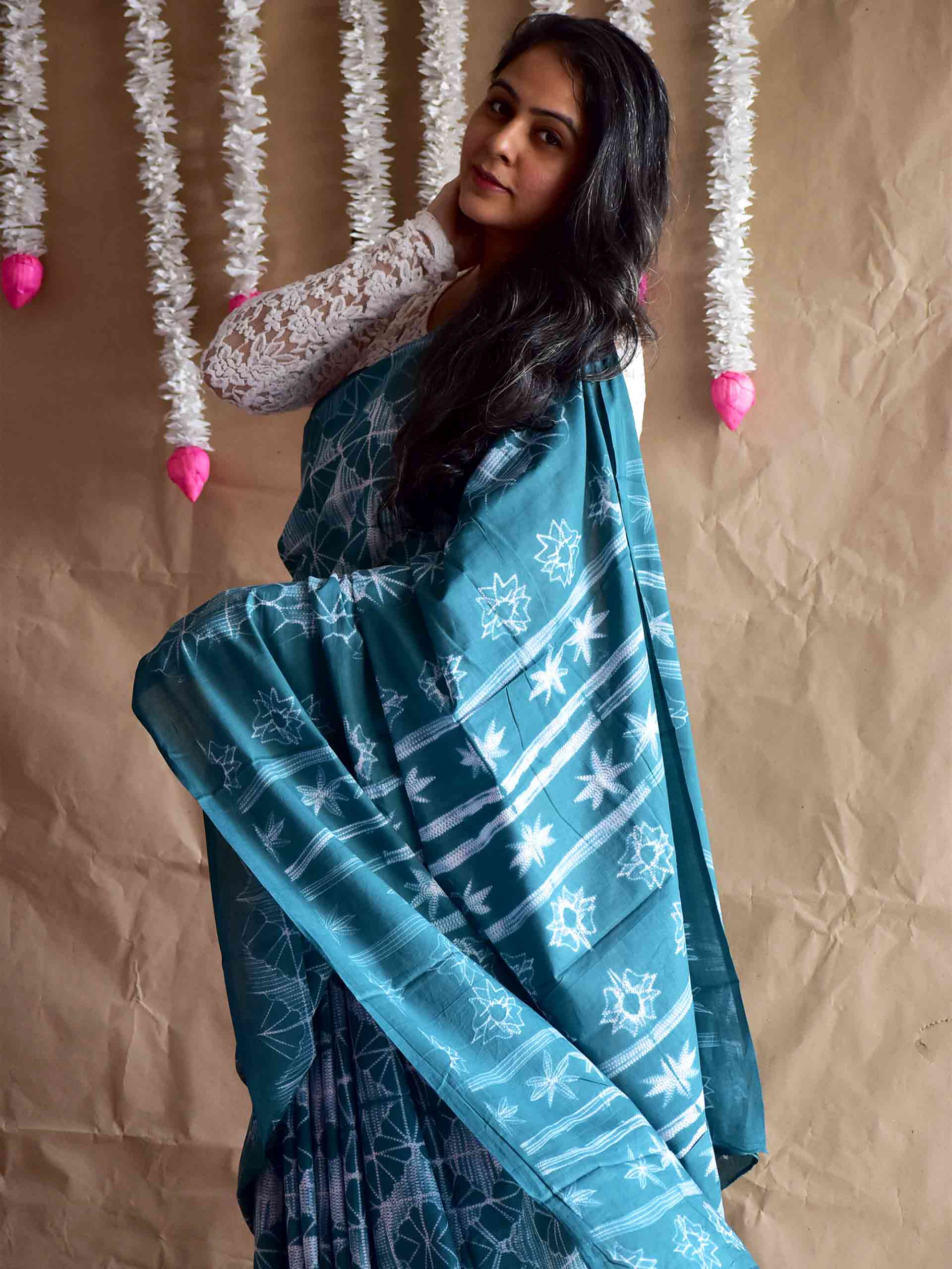 Garaj - Shibori mul saree