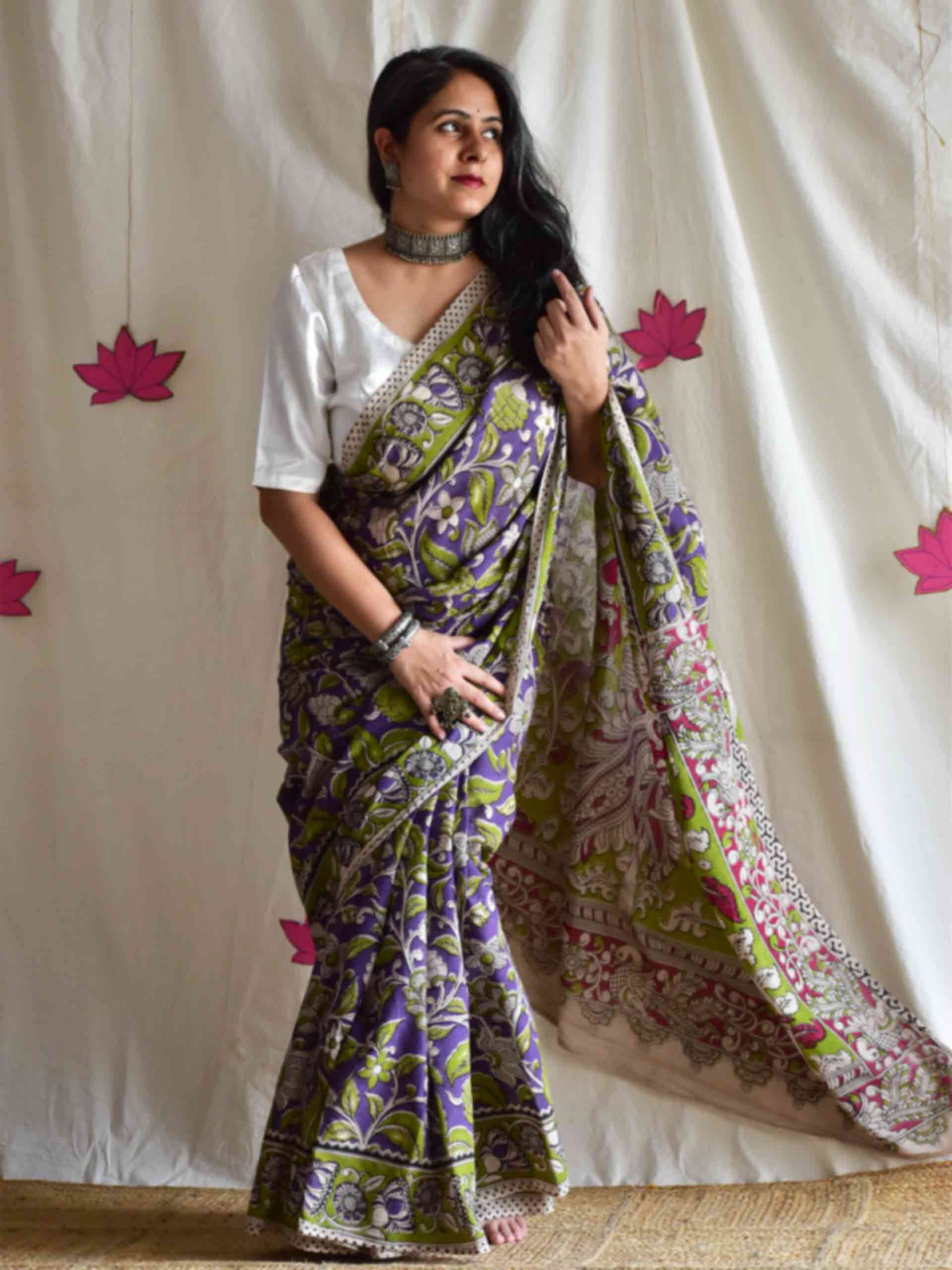 Nagina - kalamkari printed saree