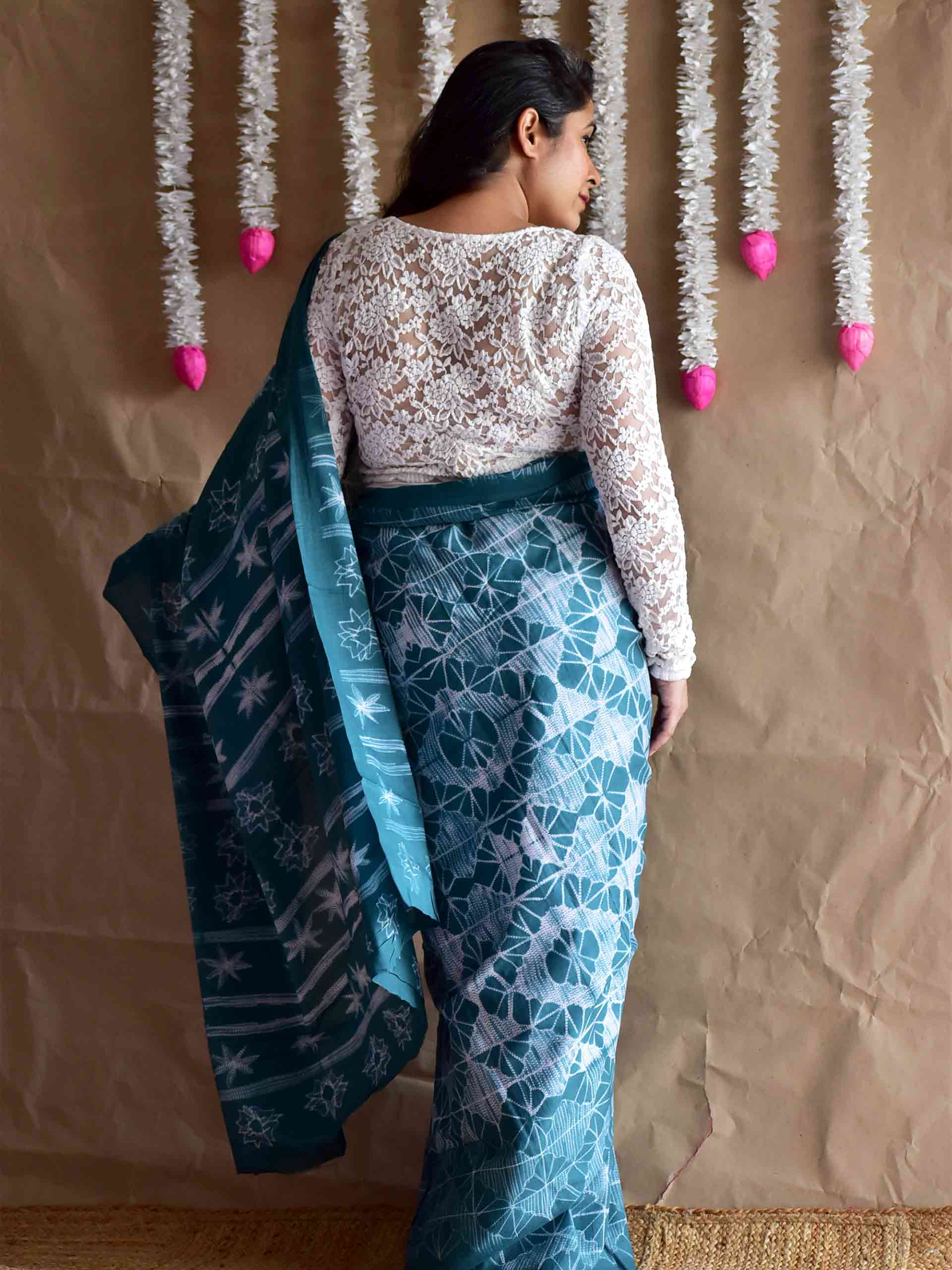 Garaj - Shibori mul saree