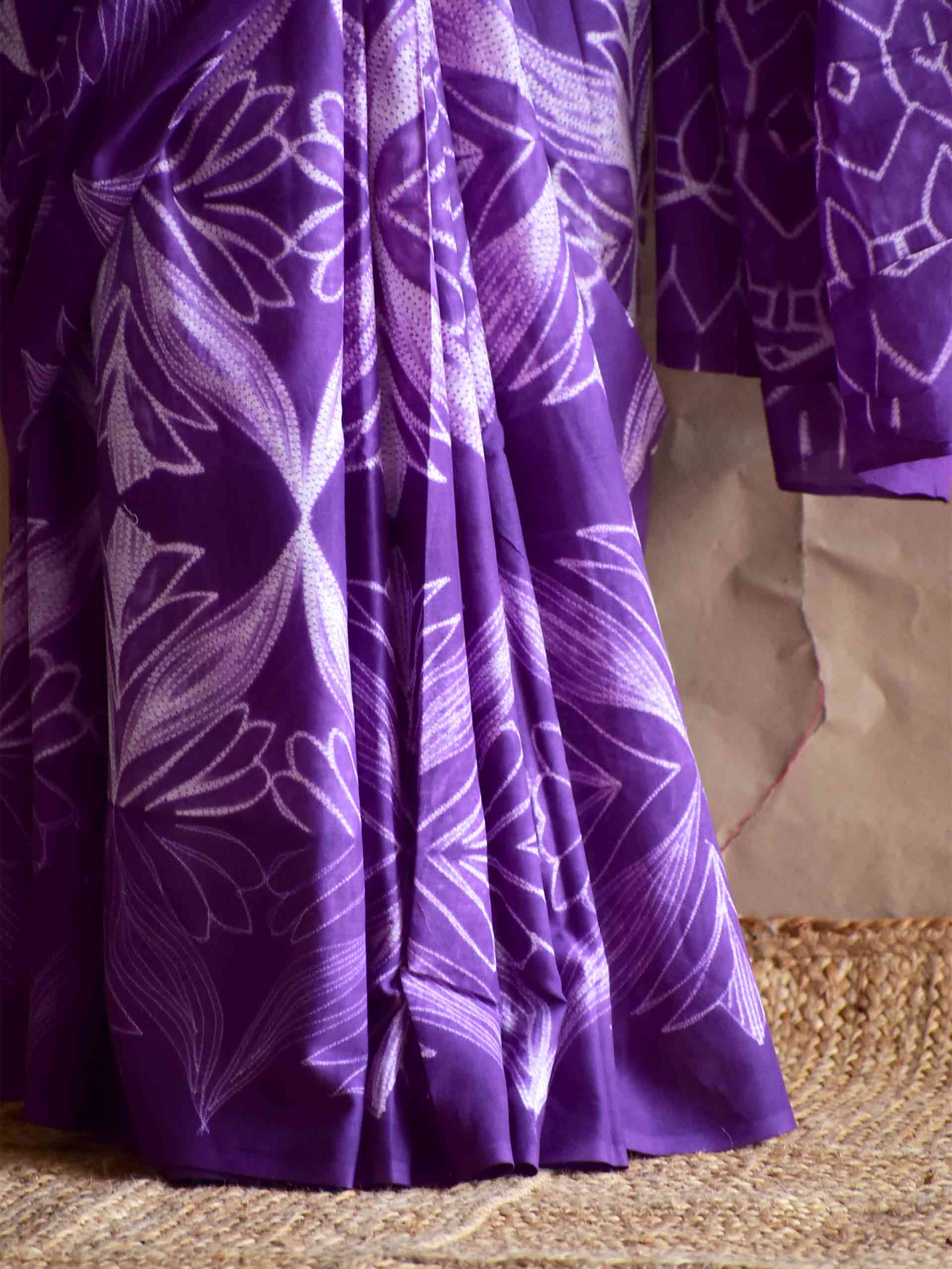 ruh - Shibori mul saree