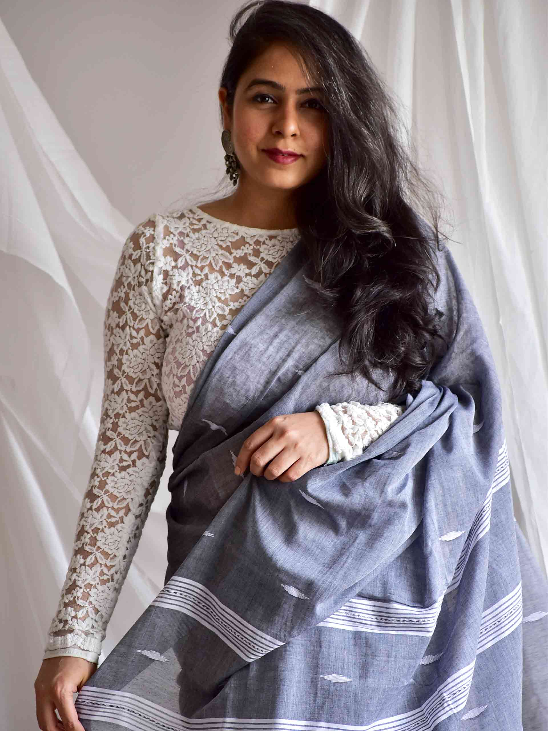 Ranjha - Jamdani mul cotton saree