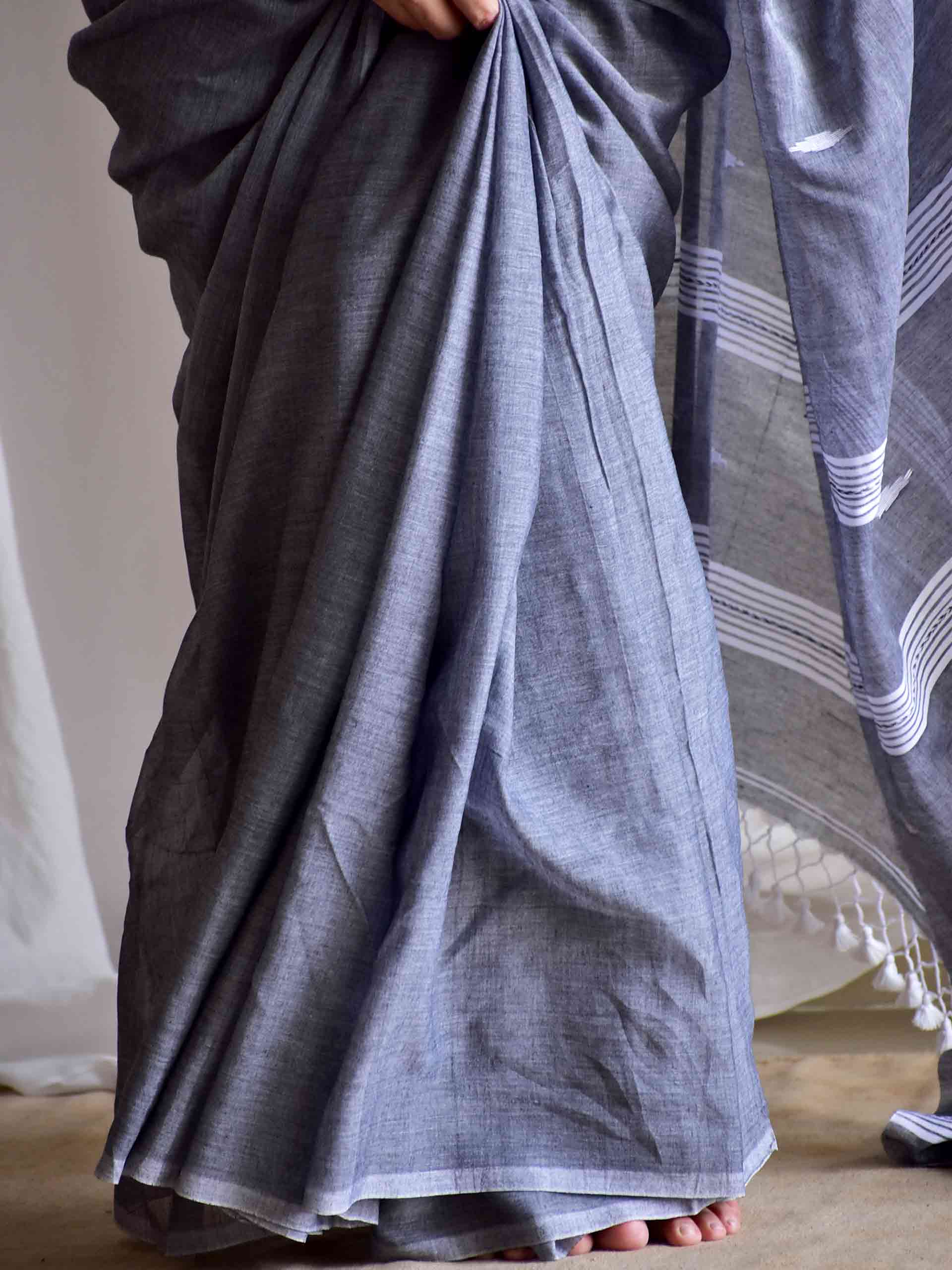 Ranjha - handloom Jamdani mul cotton saree