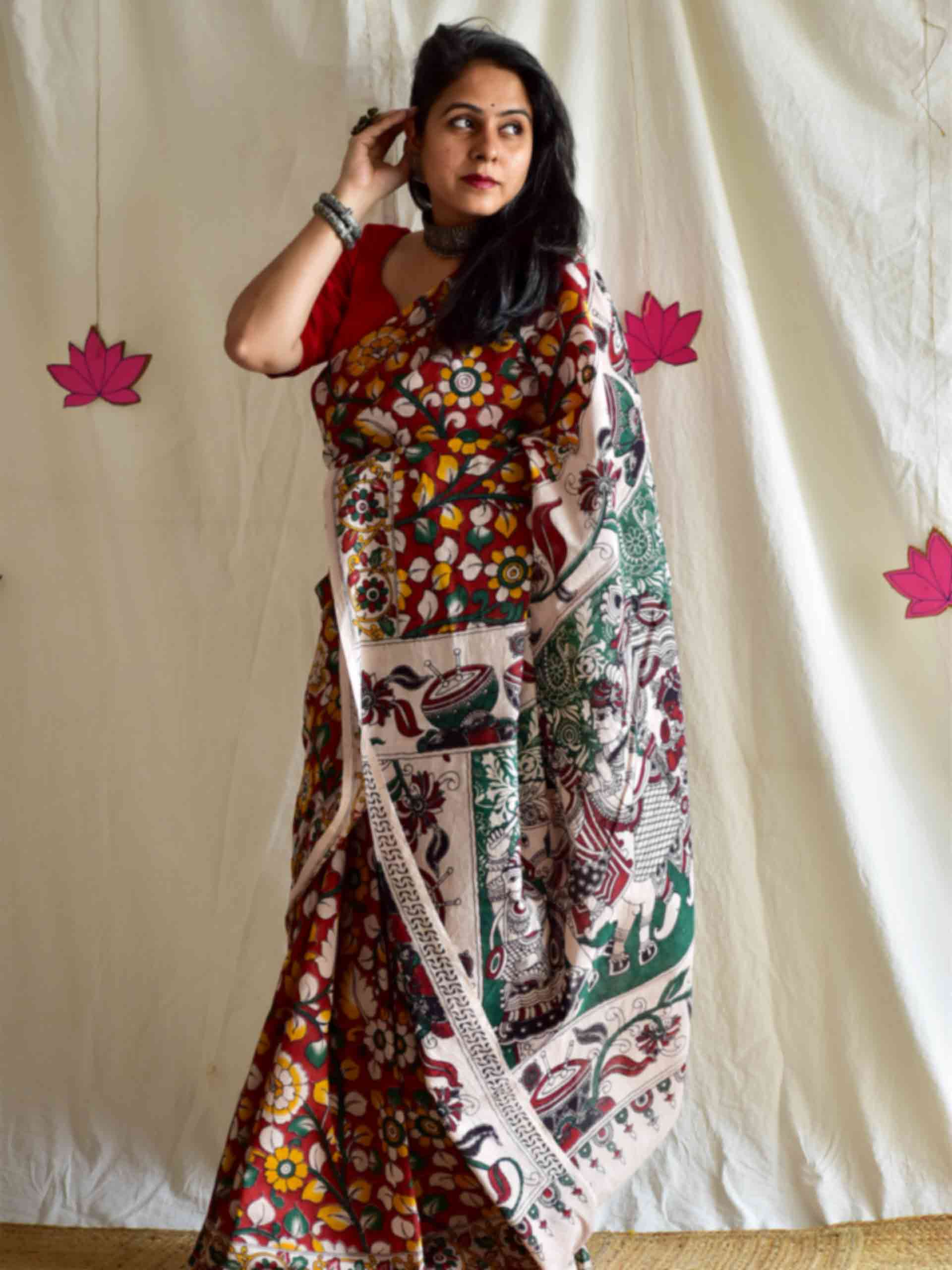 Ragini - kalamkari printed saree