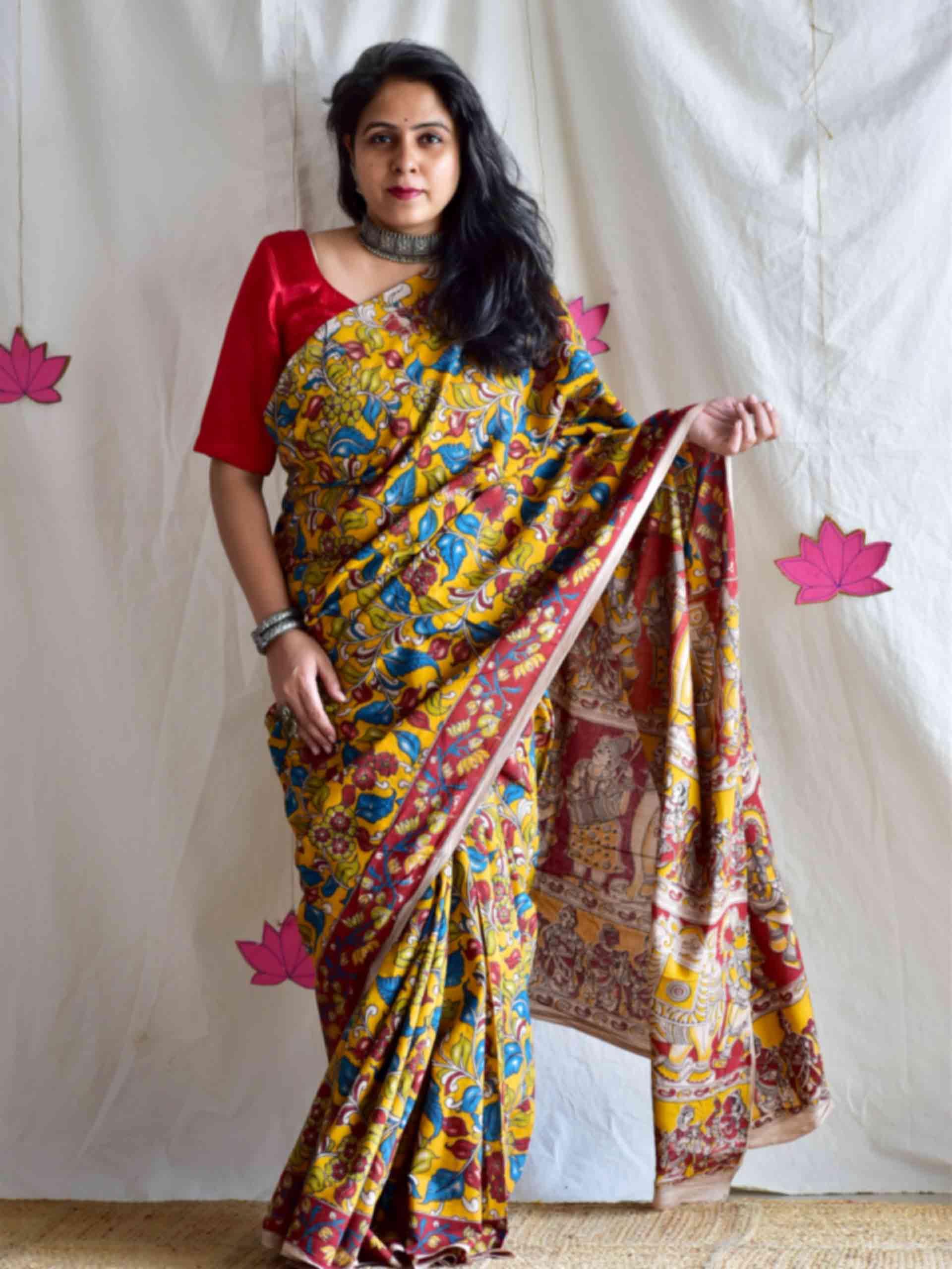 Rasdhara - kalamkari printed saree