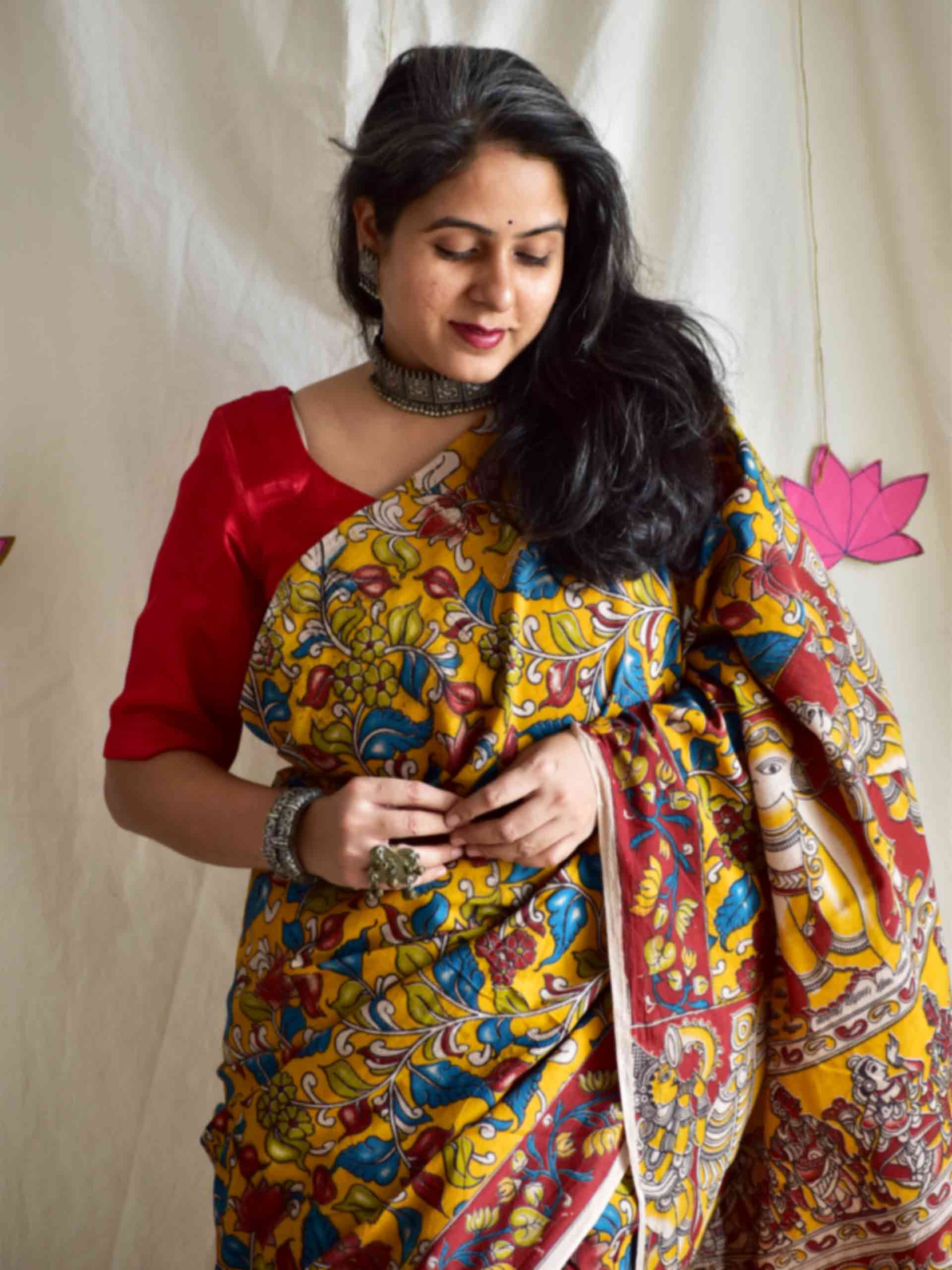 Rasdhara - kalamkari printed saree