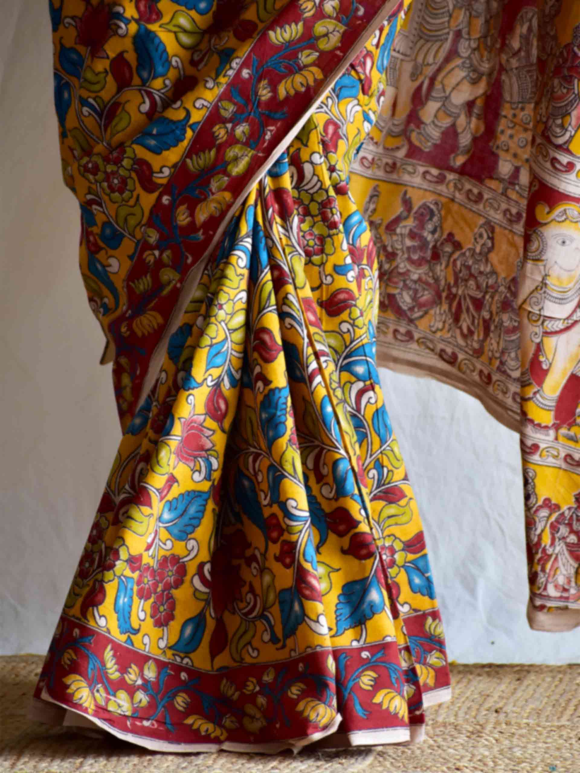 Rasdhara - kalamkari printed saree