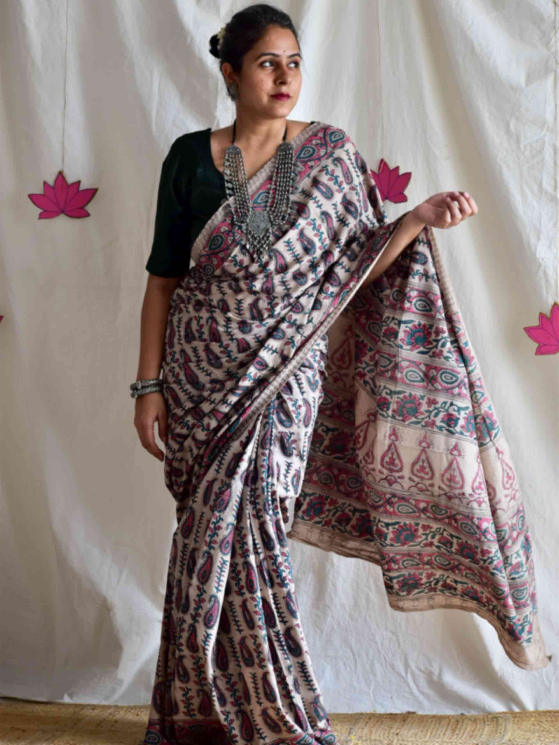 Buta - kalamkari printed saree
