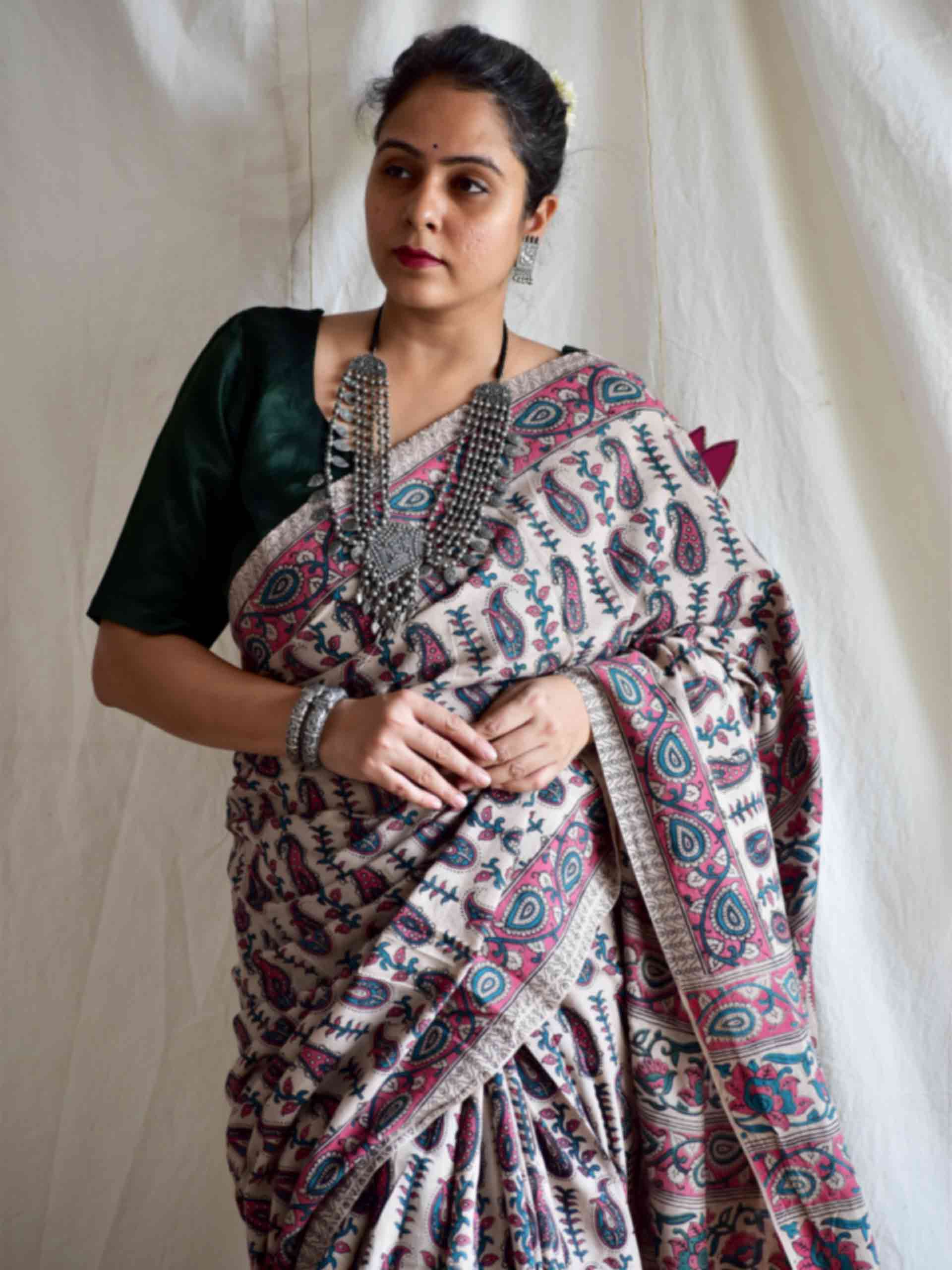 Buta - kalamkari printed saree
