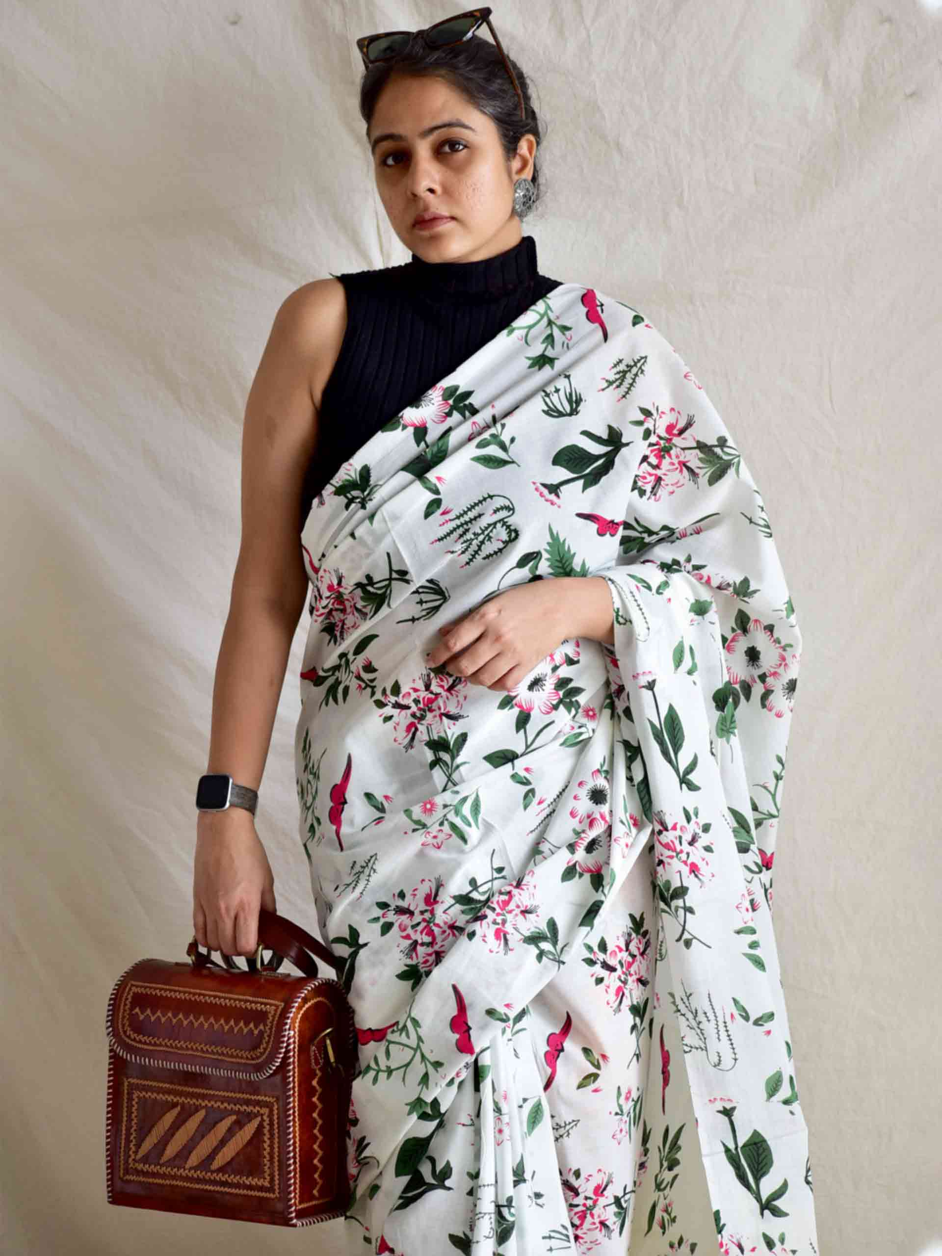 Desk to Dinner- Mul cotton saree