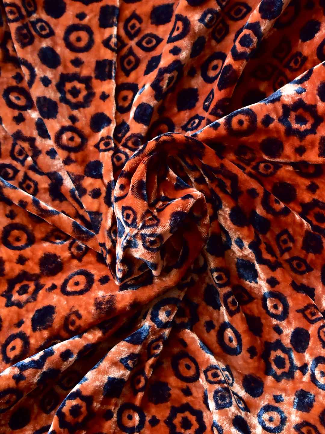 Khoj - Ajrakh Silk velvet blouse piece 1 meter