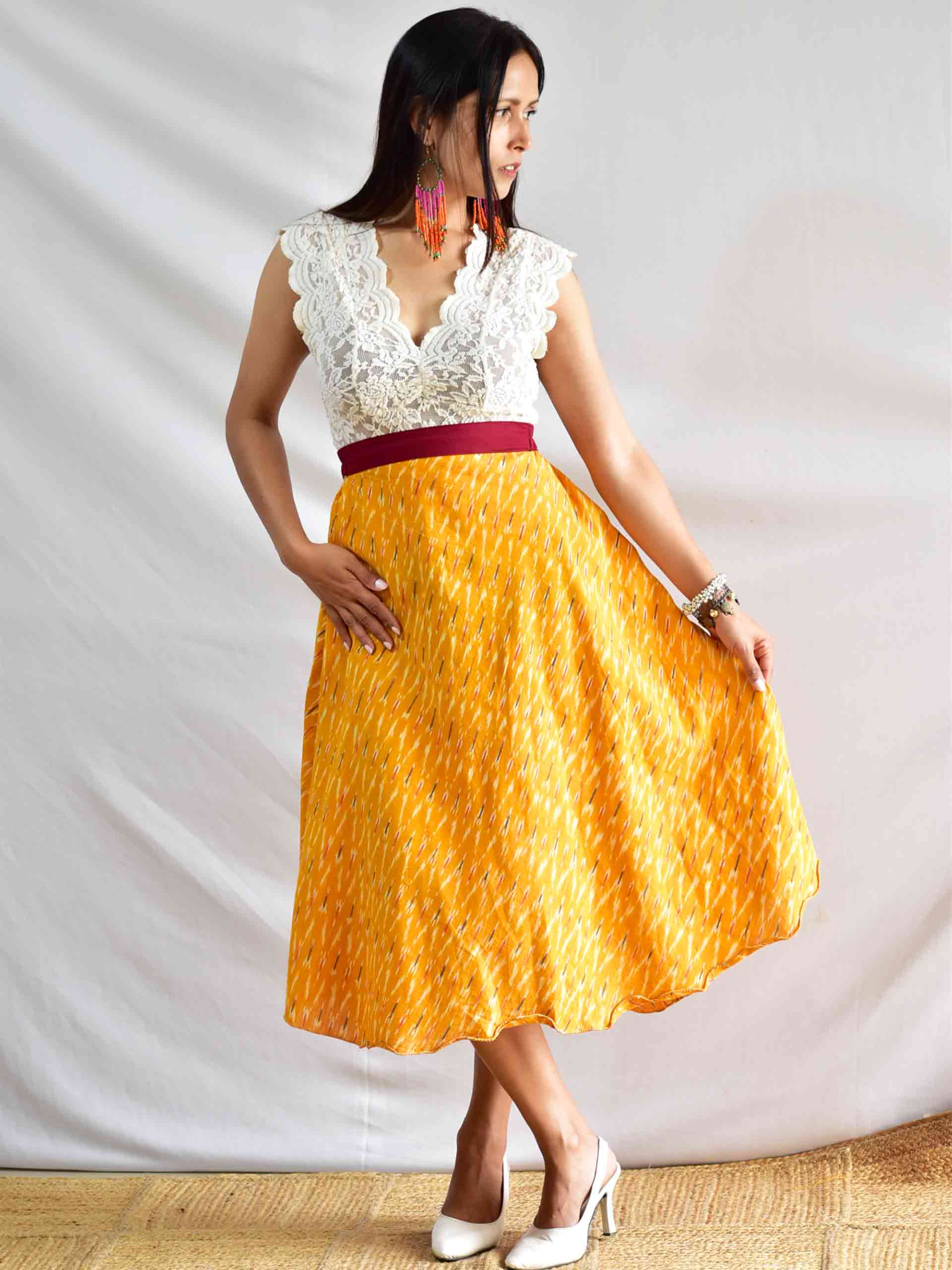 Frigg - Ikat Cotton Skirt