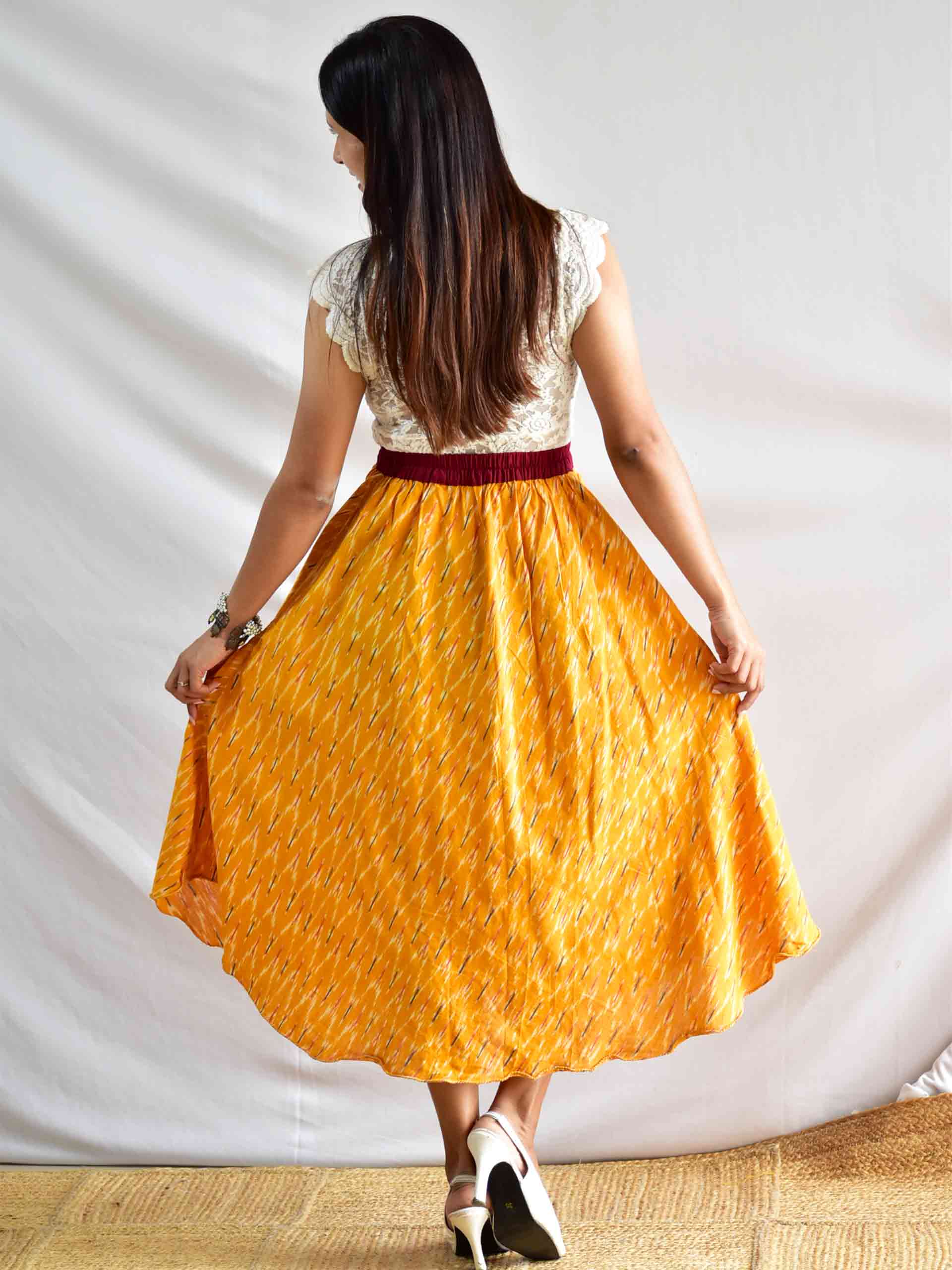 Frigg - Ikat Cotton Skirt