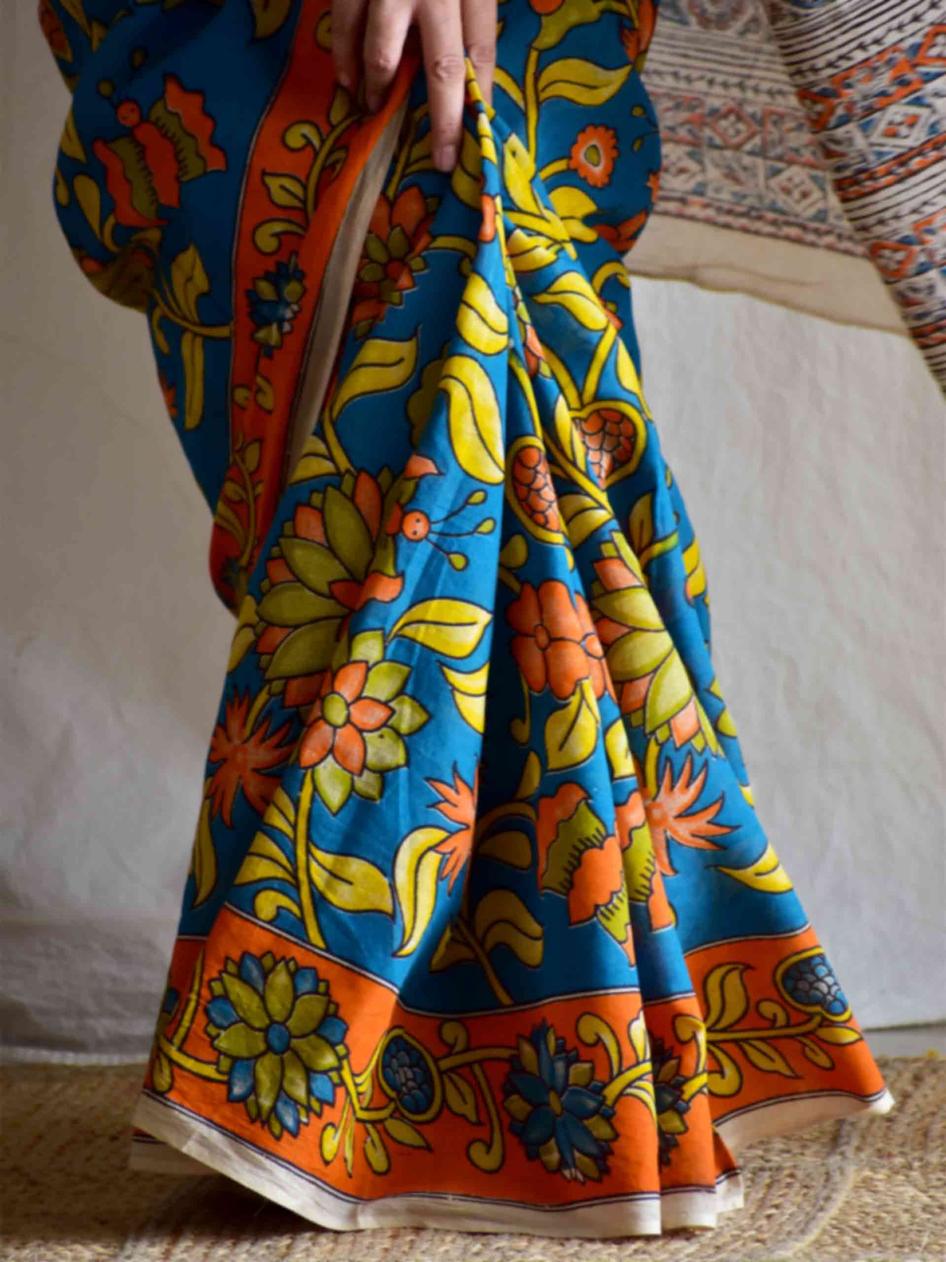 Jhalak - kalamkari printed saree