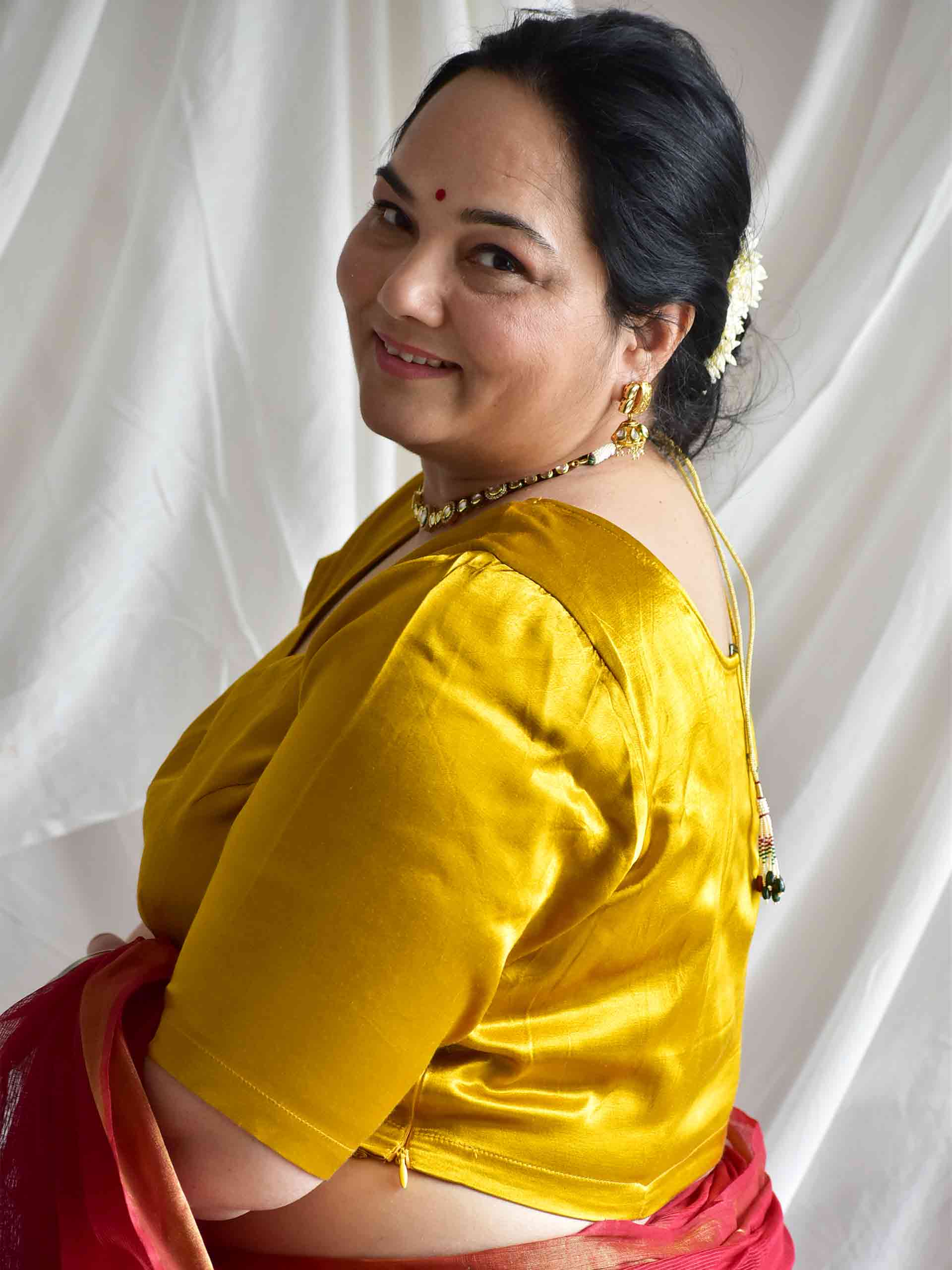 Raunak - Plus Size Mashru silk blouse
