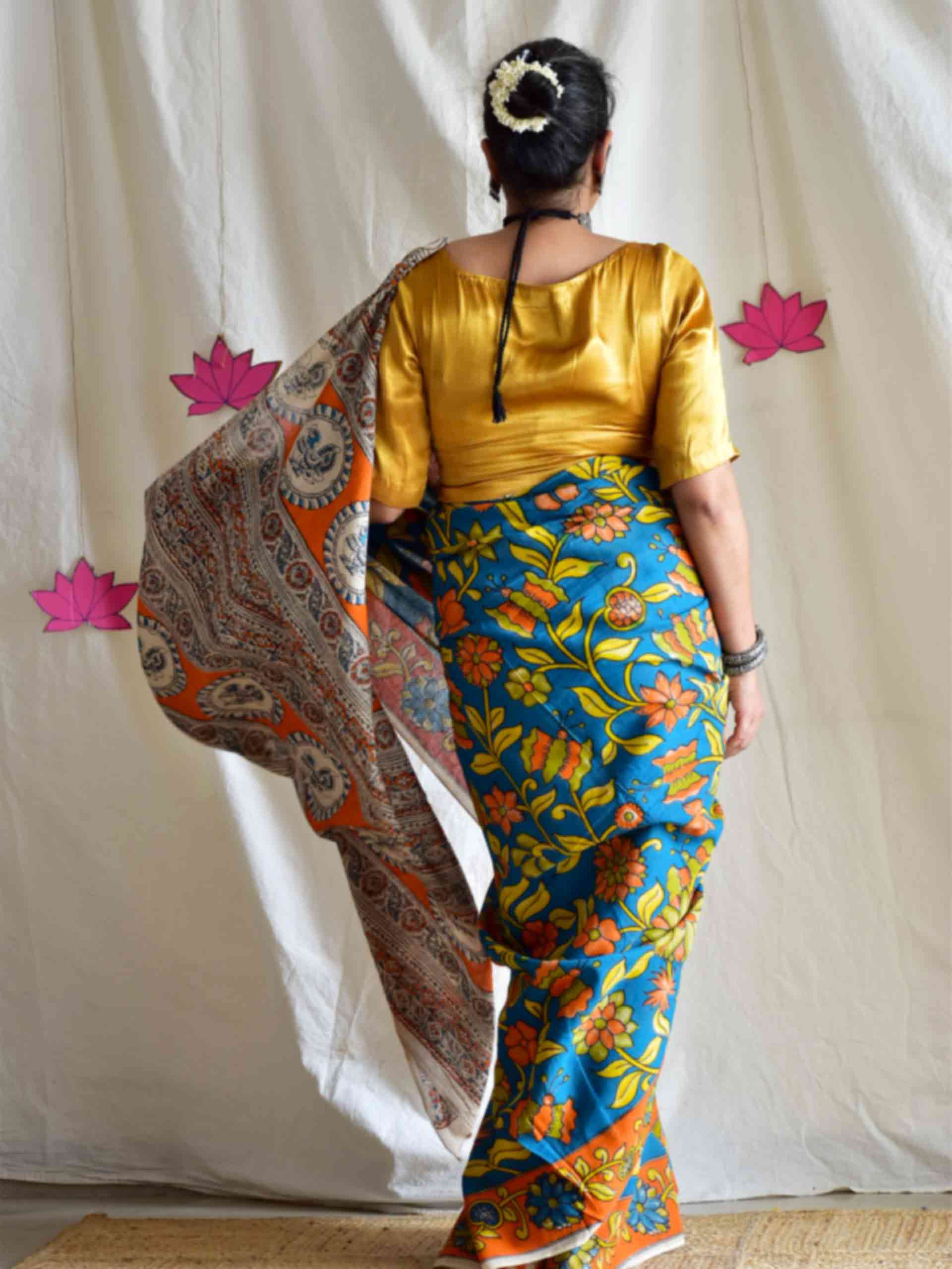 Jhalak - kalamkari printed saree
