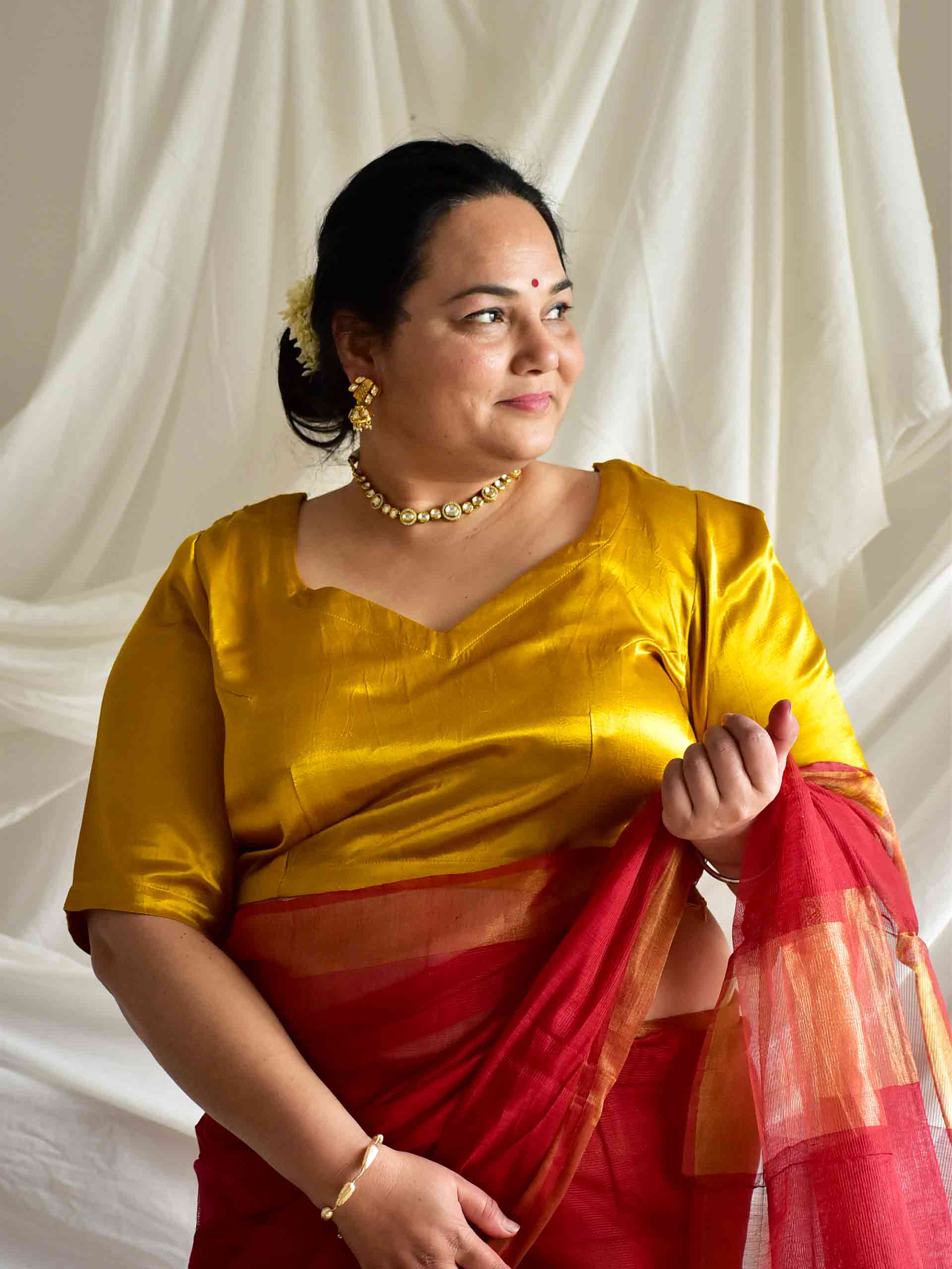Raunak - Plus Size Mashru silk blouse