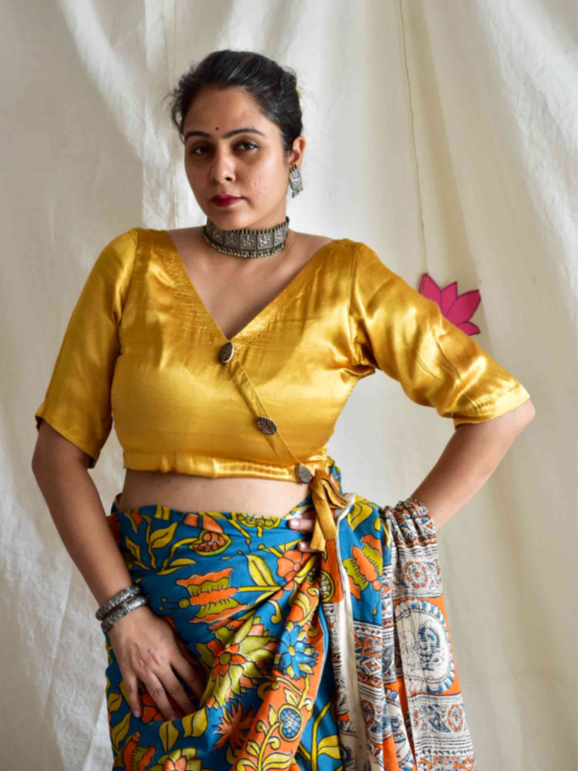 malkha - Mashru silk blouse