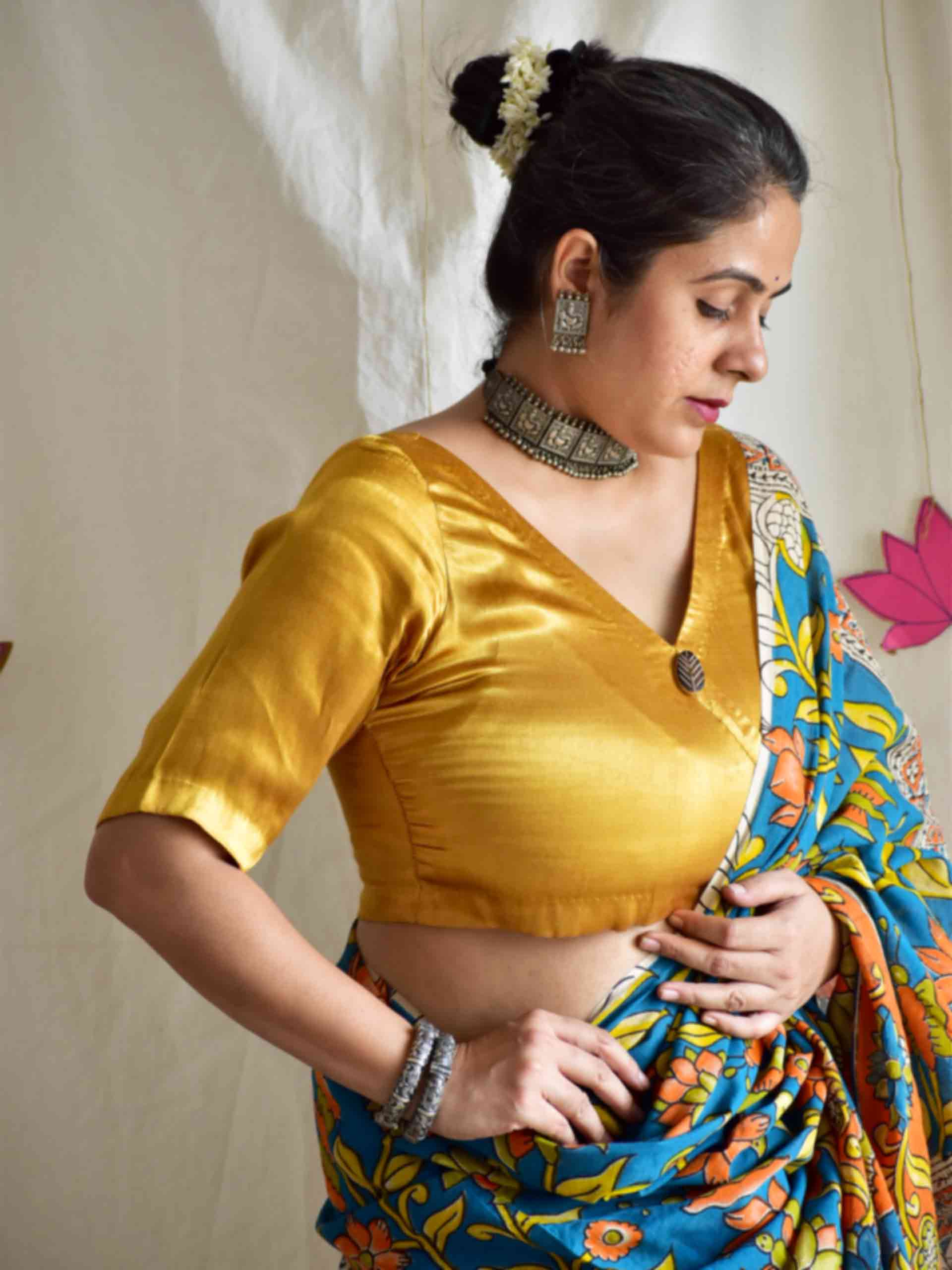 malkha - Mashru silk blouse