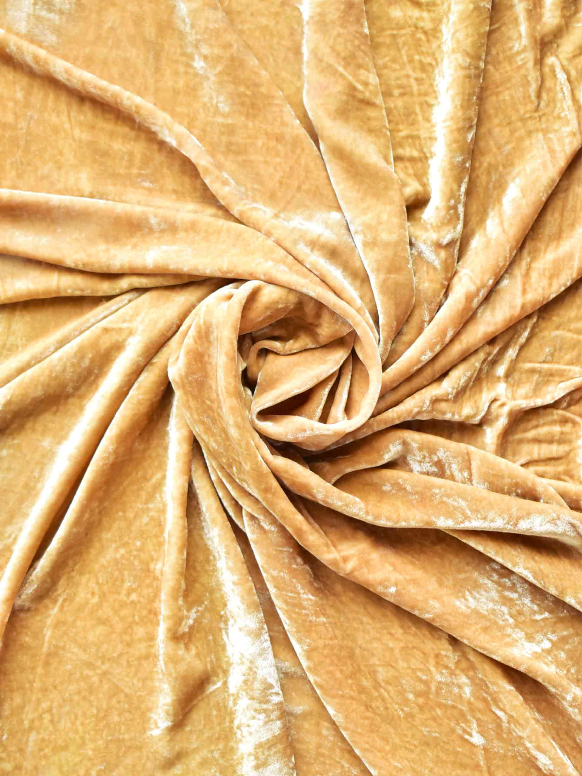 Rave- Silk Velvet naturally dyed 1500 per meter