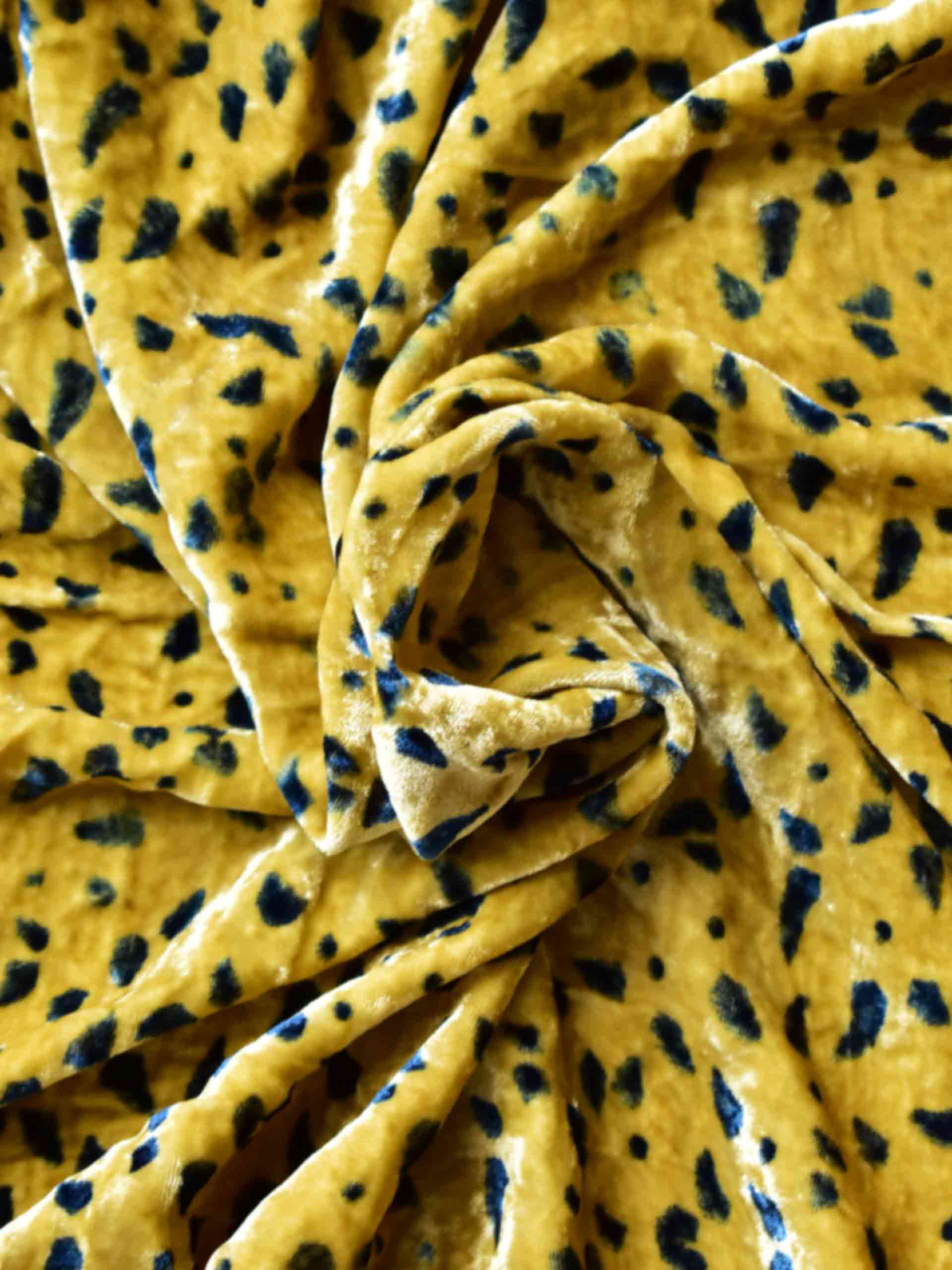 Chamak - Ajrakh Silk velvet blouse piece 1 meter