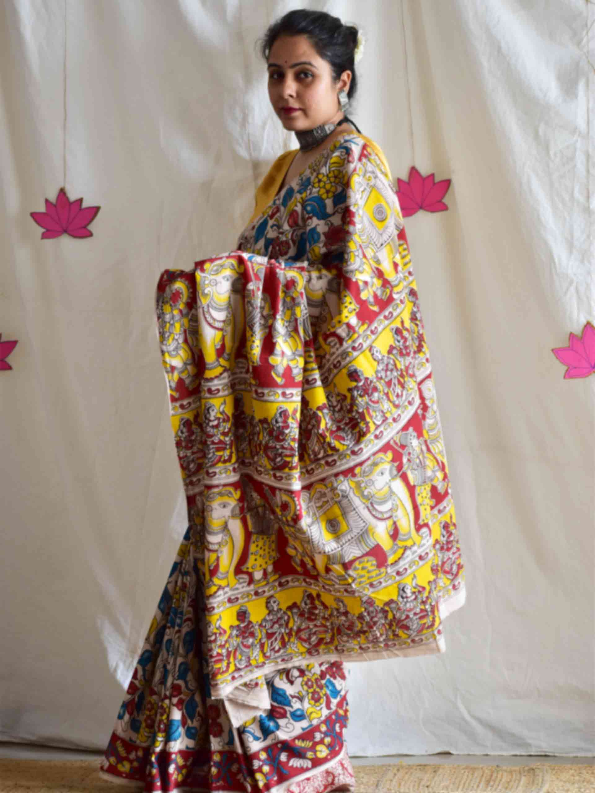 Belpatra - kalamkari printed saree