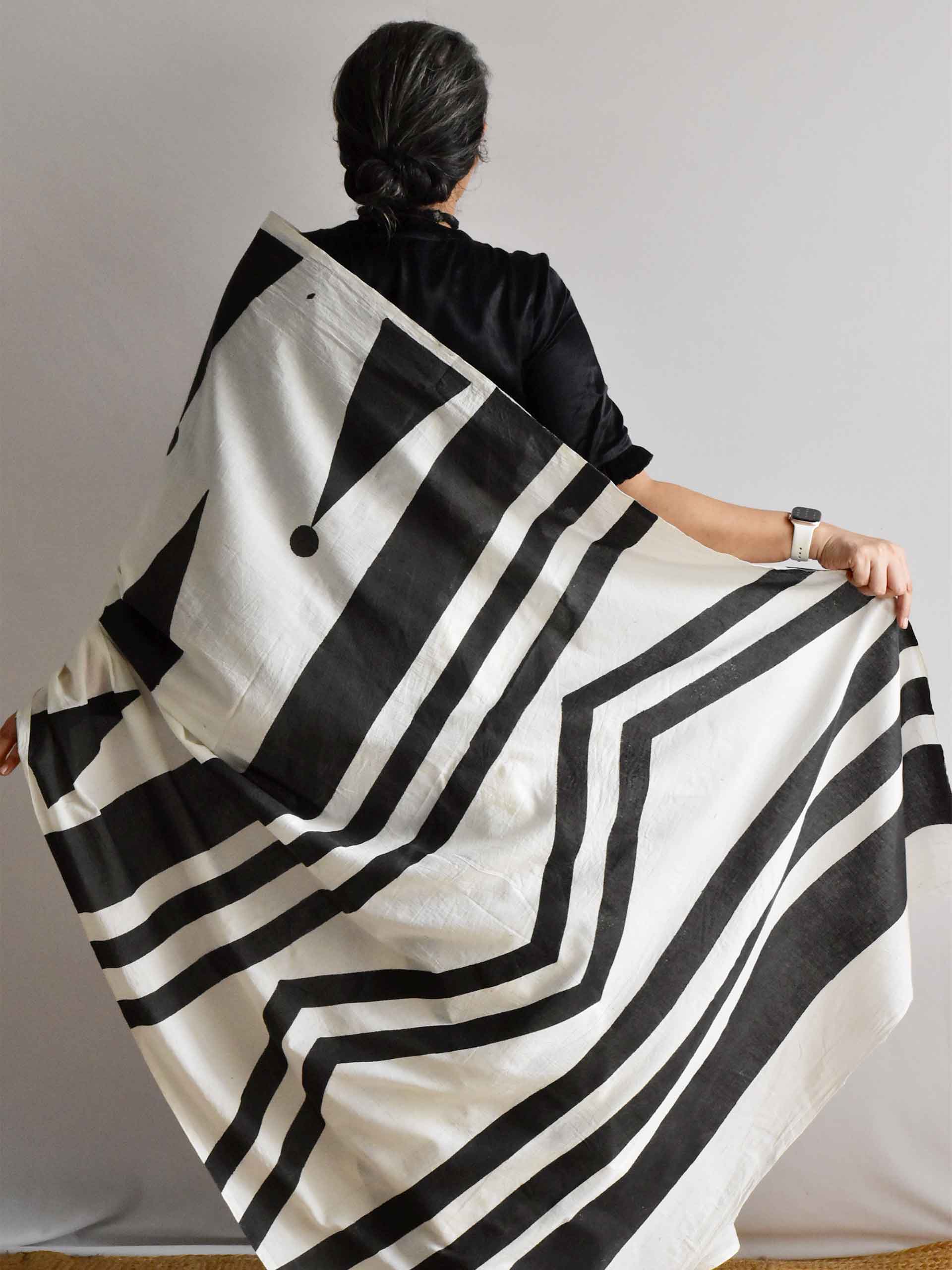 Echelon - Hand Block printed cotton saree