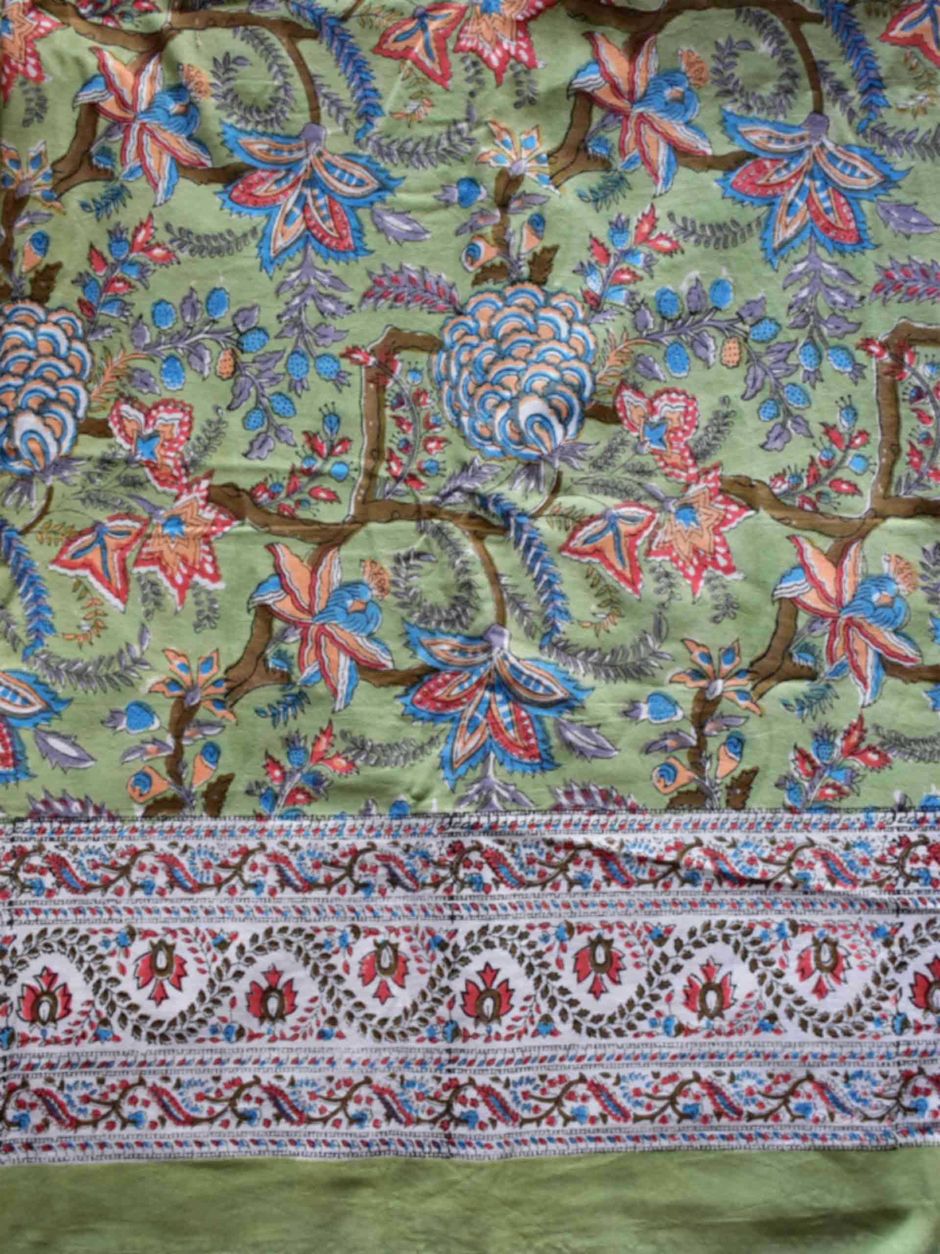 Calmness - Dabu Hand Block printed Bedsheet