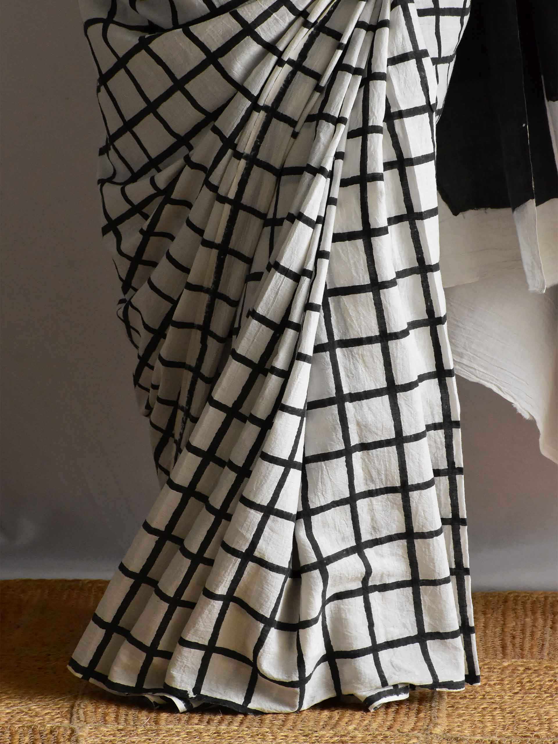 Echelon - Hand Block printed cotton saree
