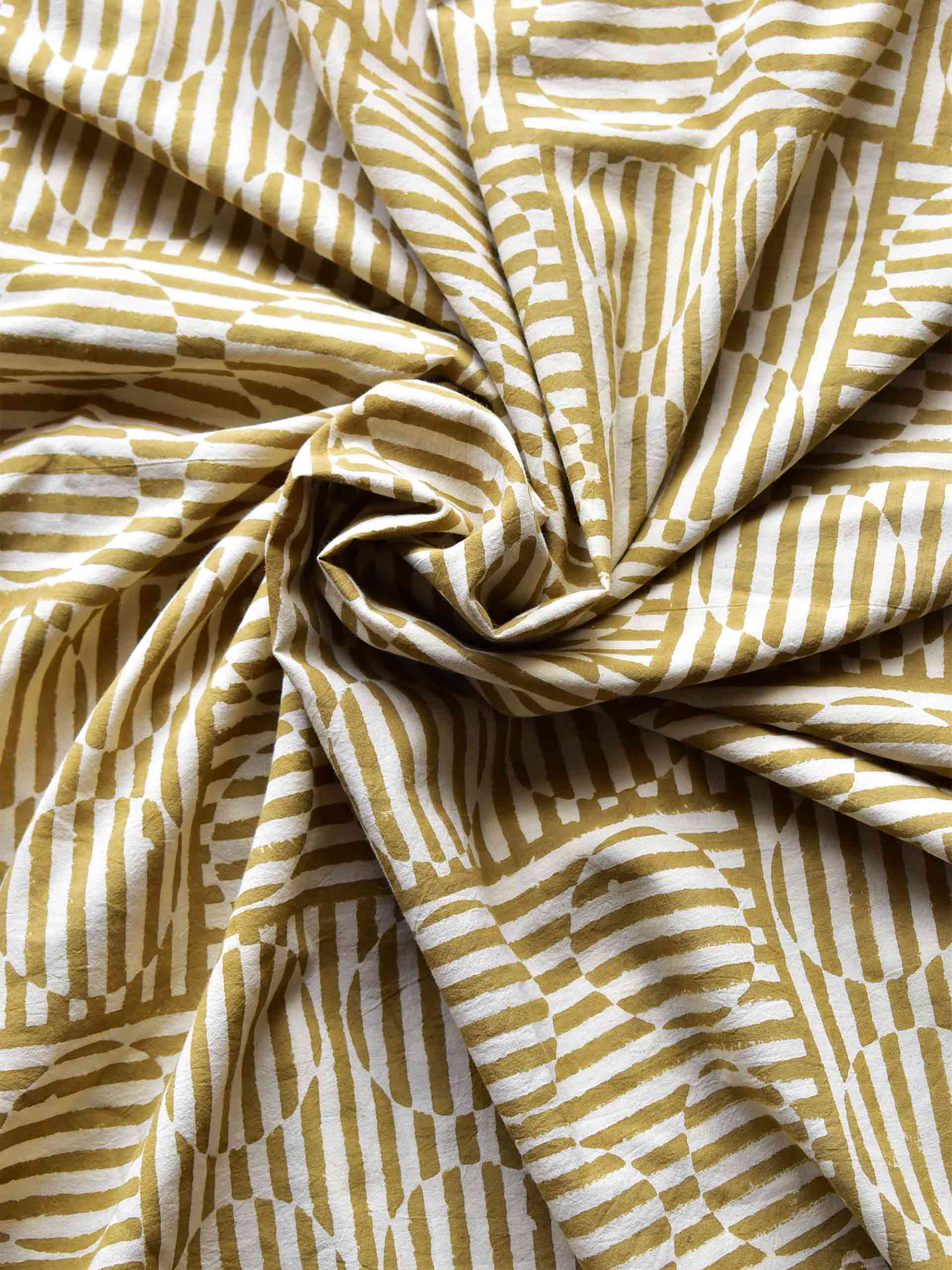 Rekha - hand block printed Cotton fabric 200 per meter