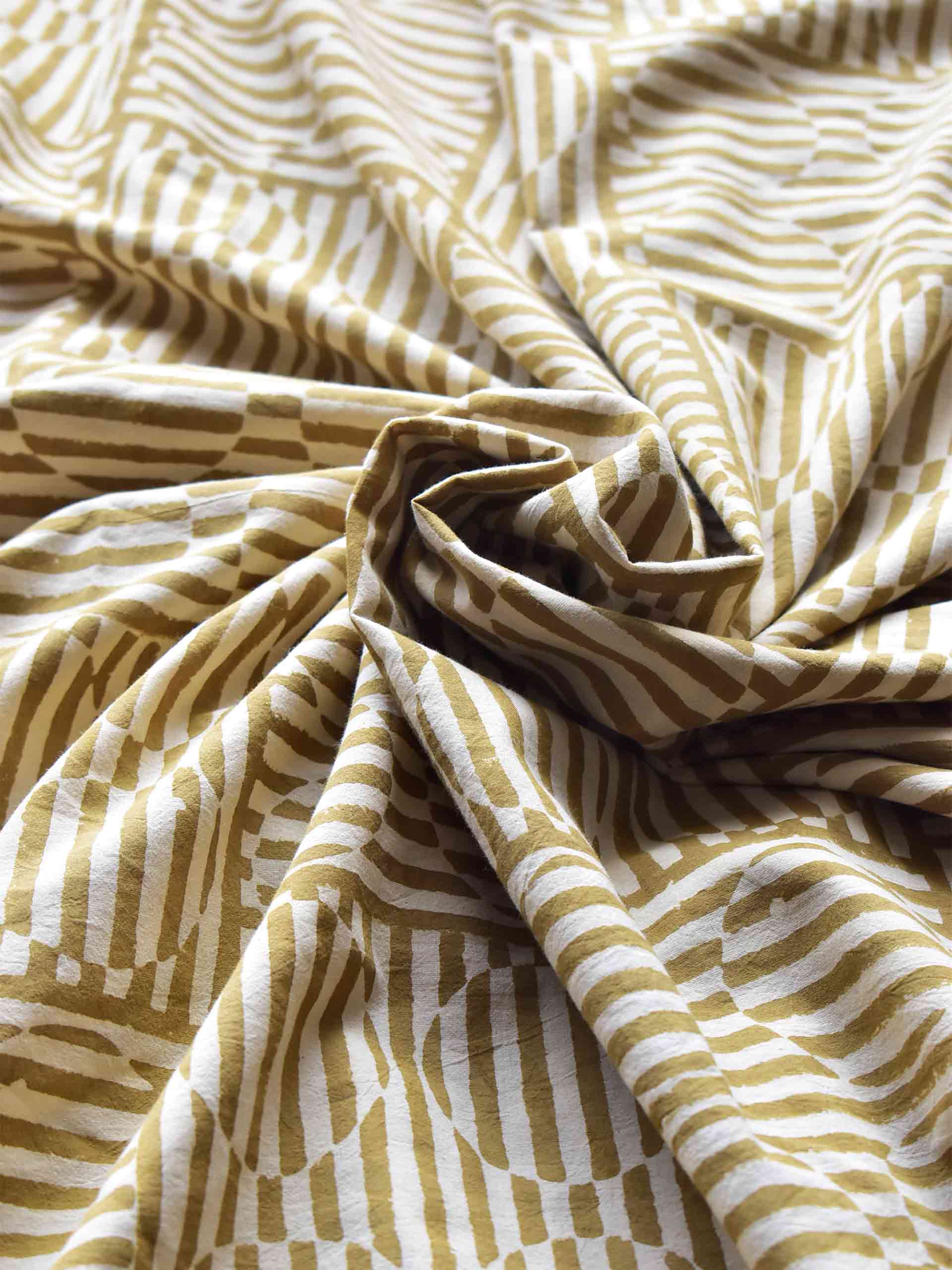 Rekha - hand block printed Cotton fabric 200 per meter