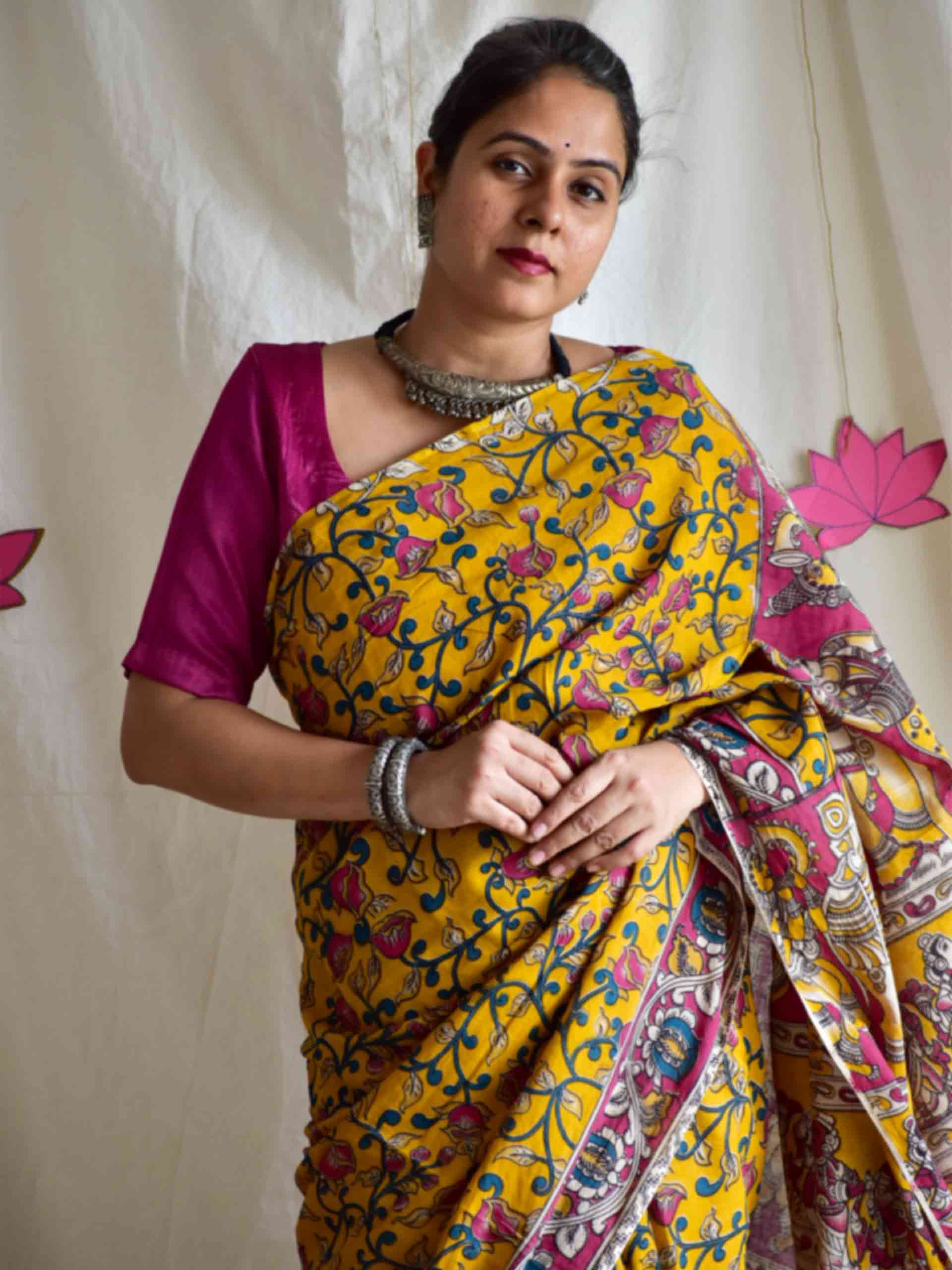 Gulzar - kalamkari printed saree