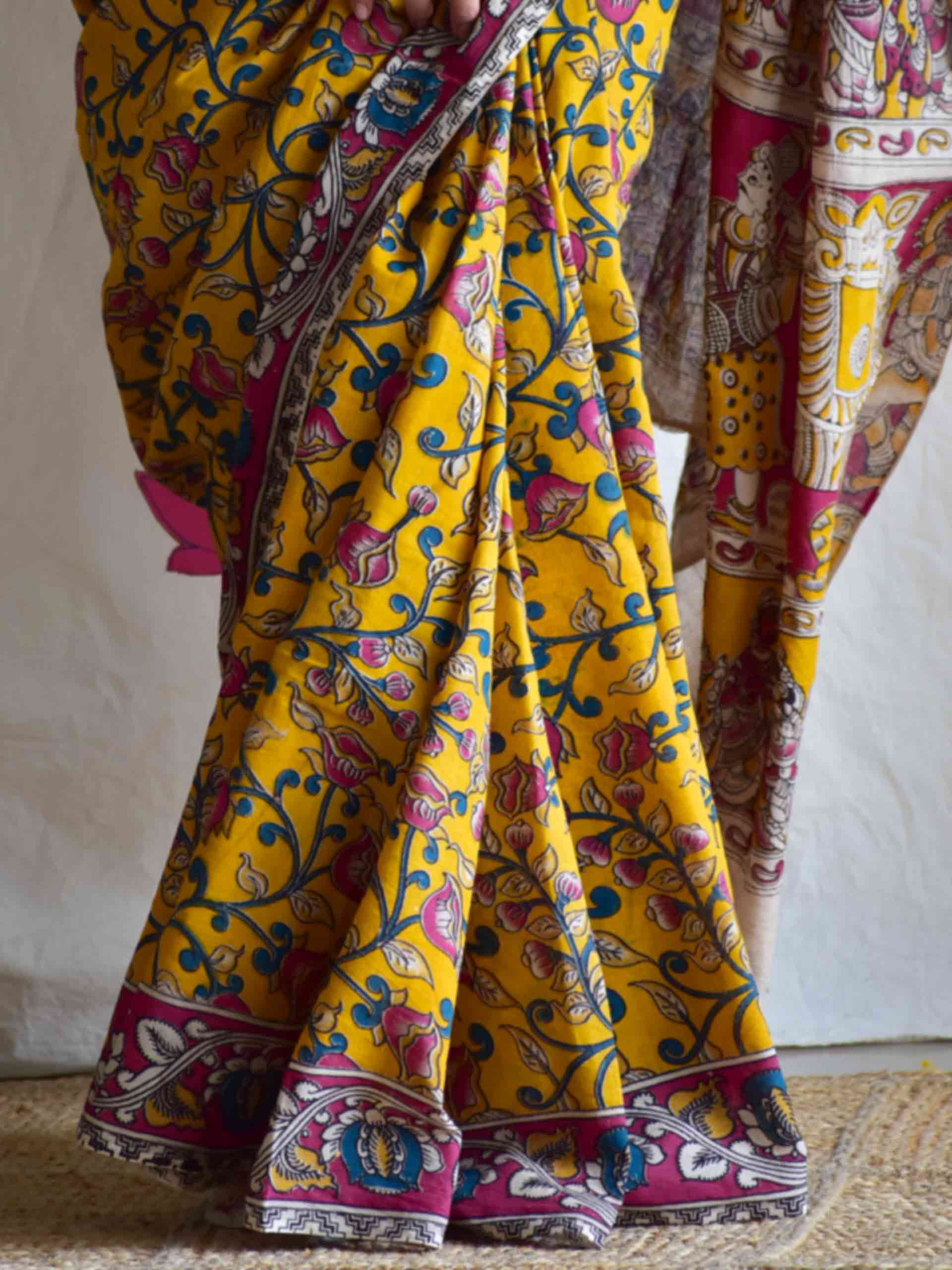 Gulzar - kalamkari printed saree