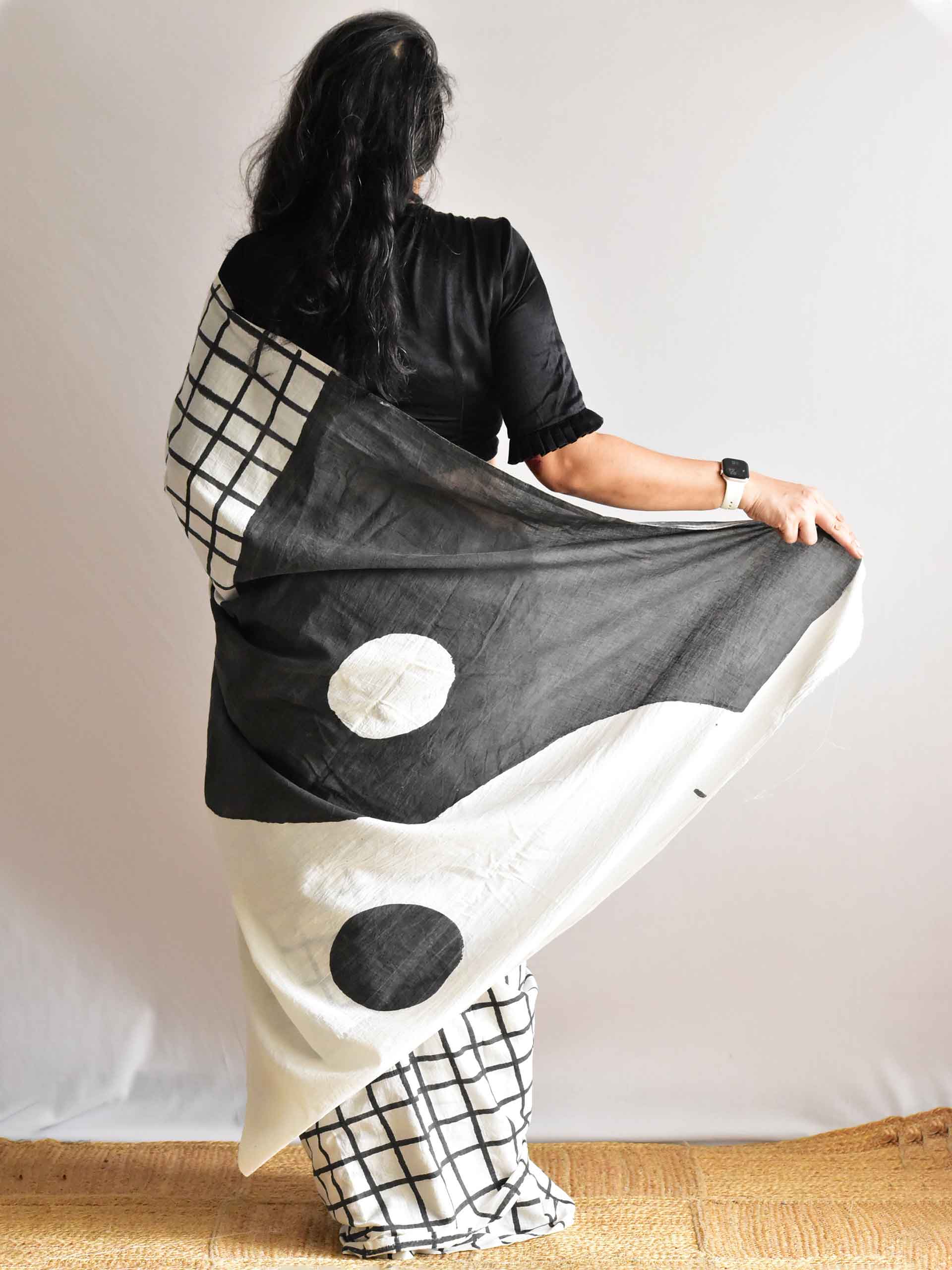 Echelon - Hand Block printed cotton saree