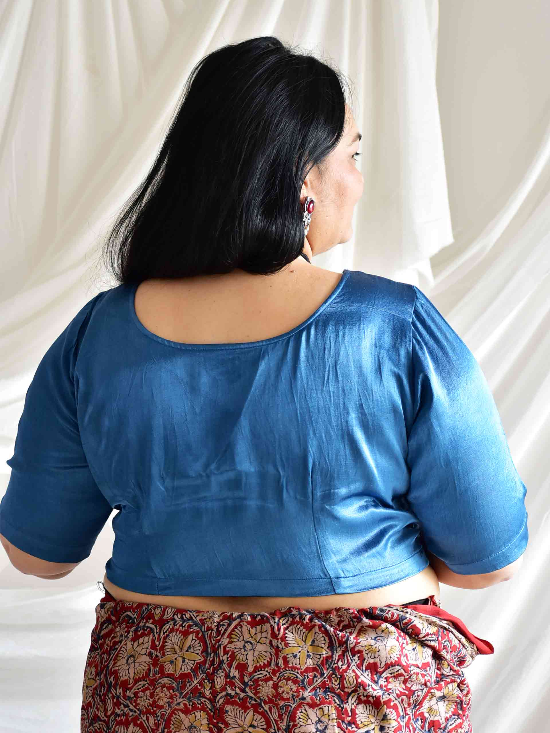 Aasma - Plus size Mashru silk blouse