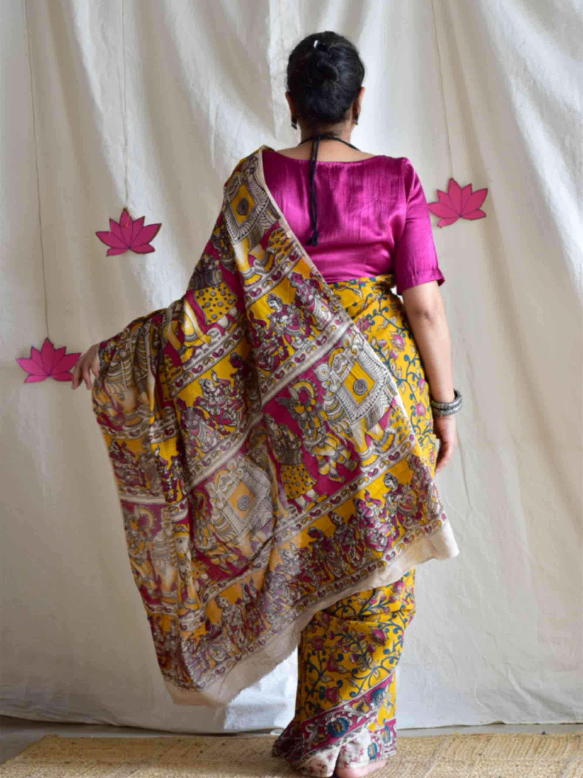 Gulzar - kalamkari printed saree
