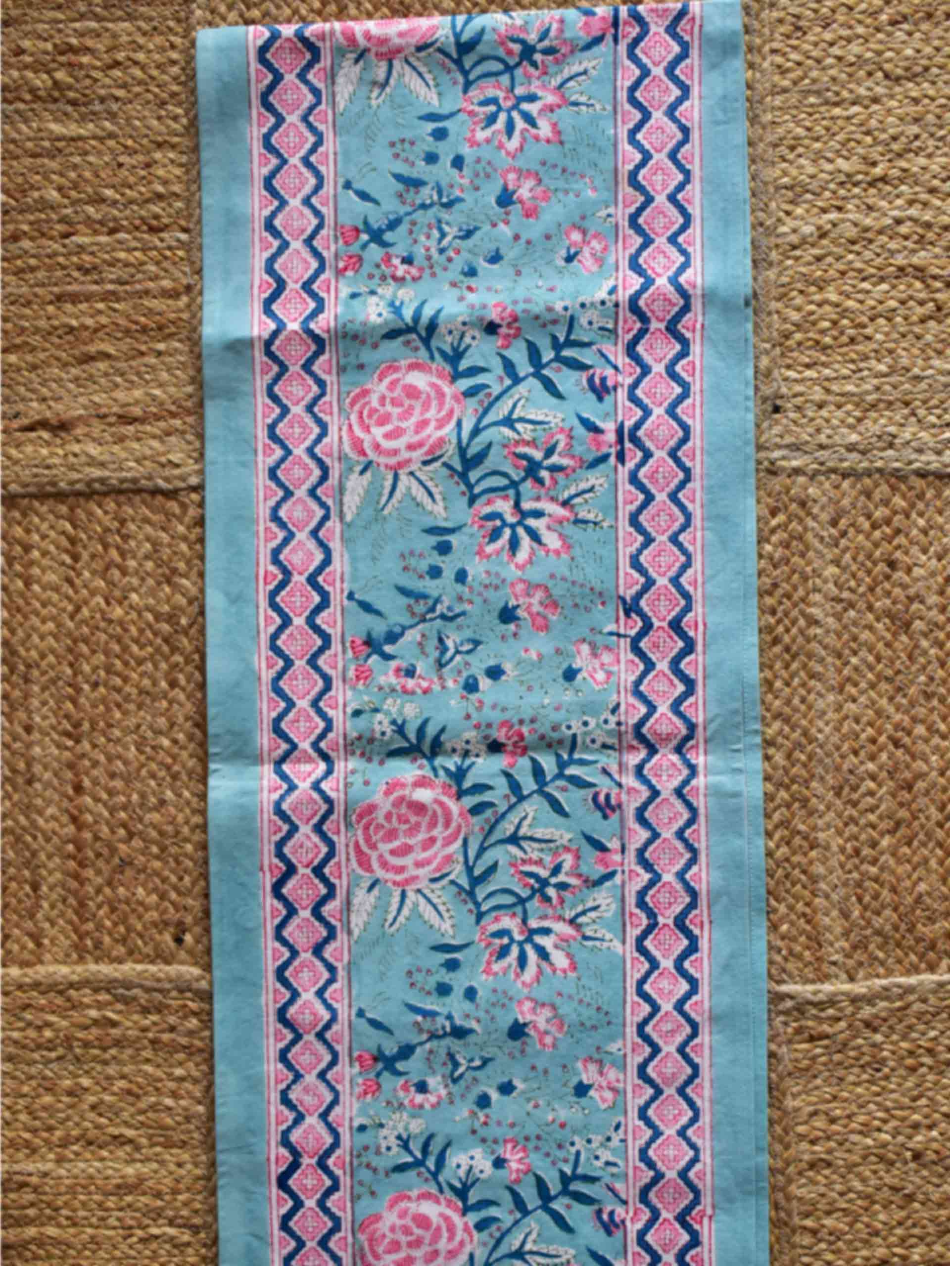 Holly and Hearth - Dabu Hand Block printed Table Runner 13x70"