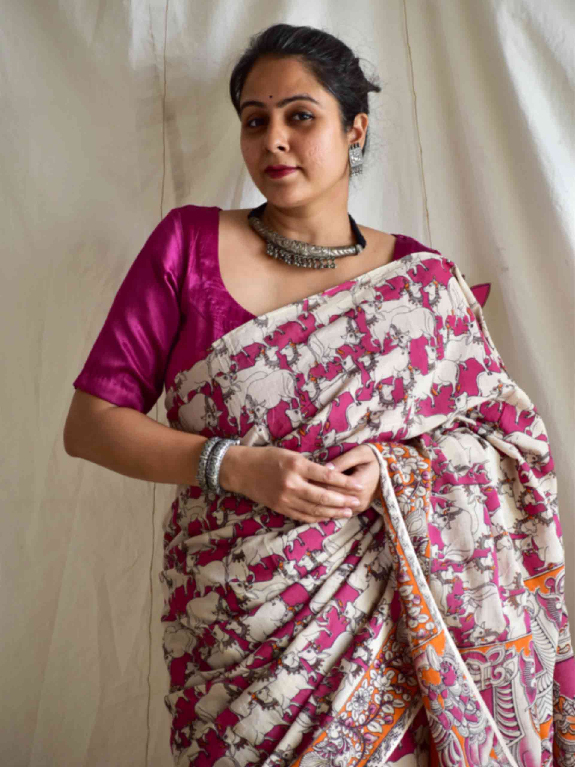 Anandit - kalamkari printed saree