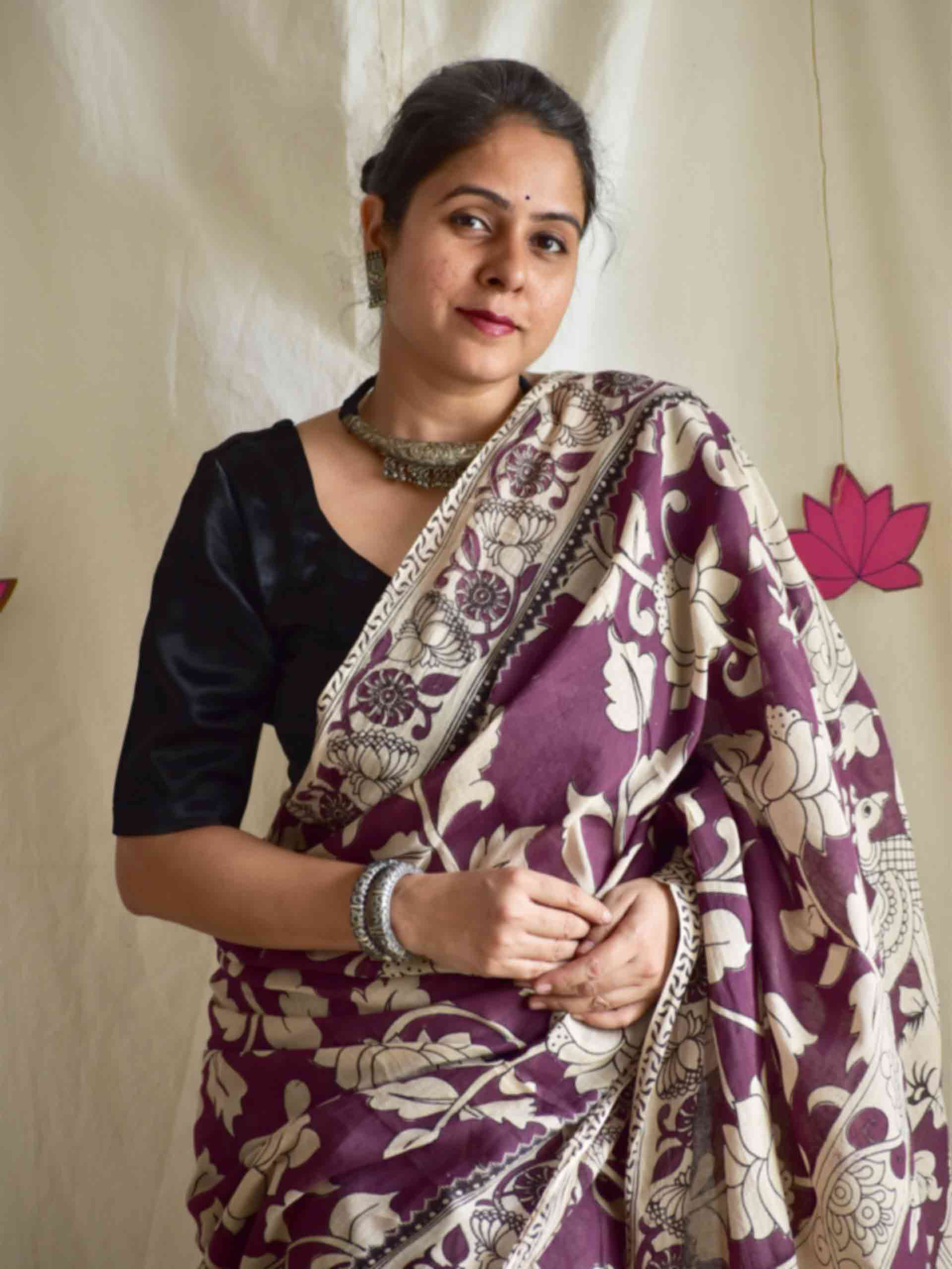 Jamun - kalamkari printed saree