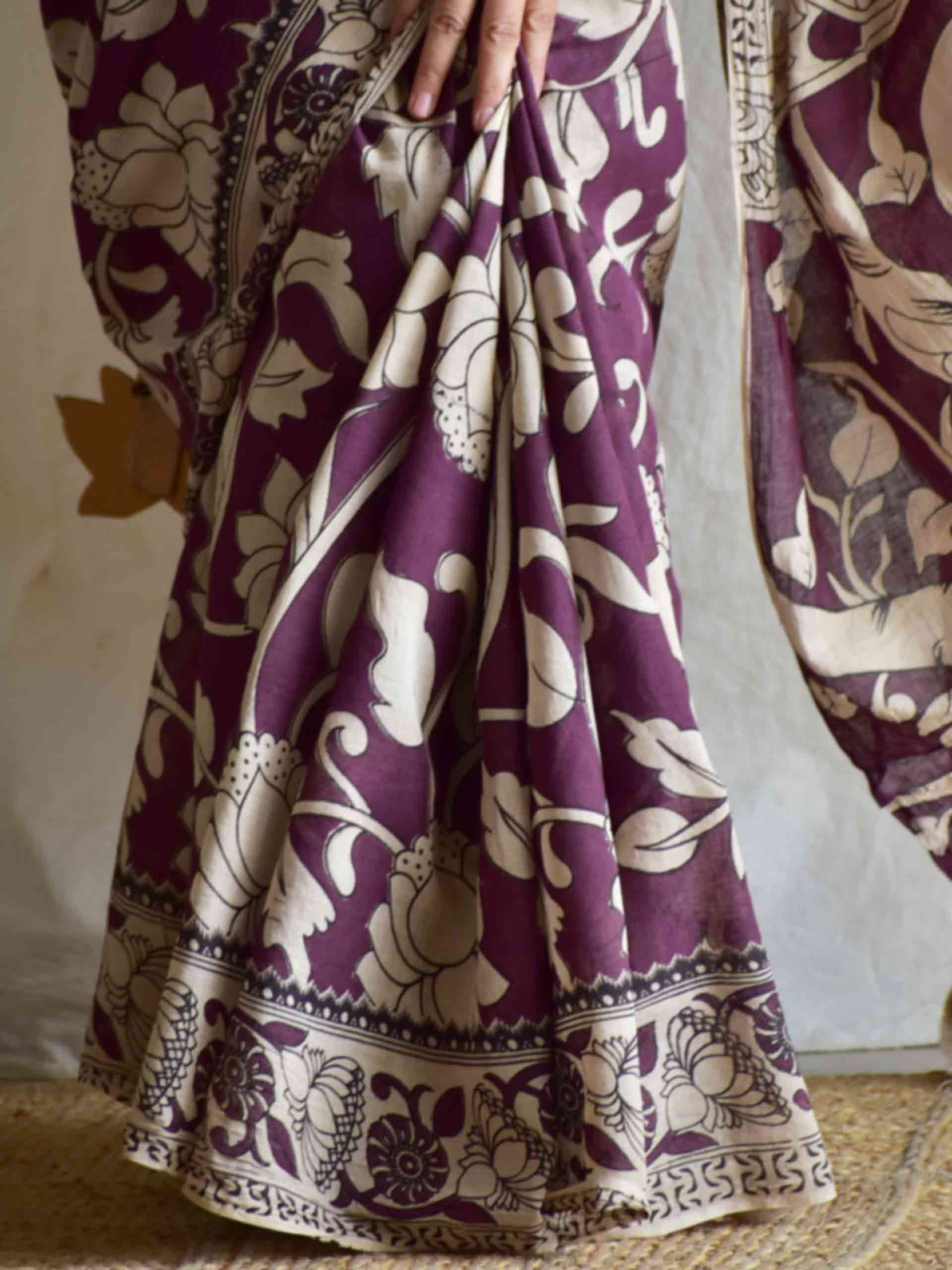 Jamun - kalamkari printed saree