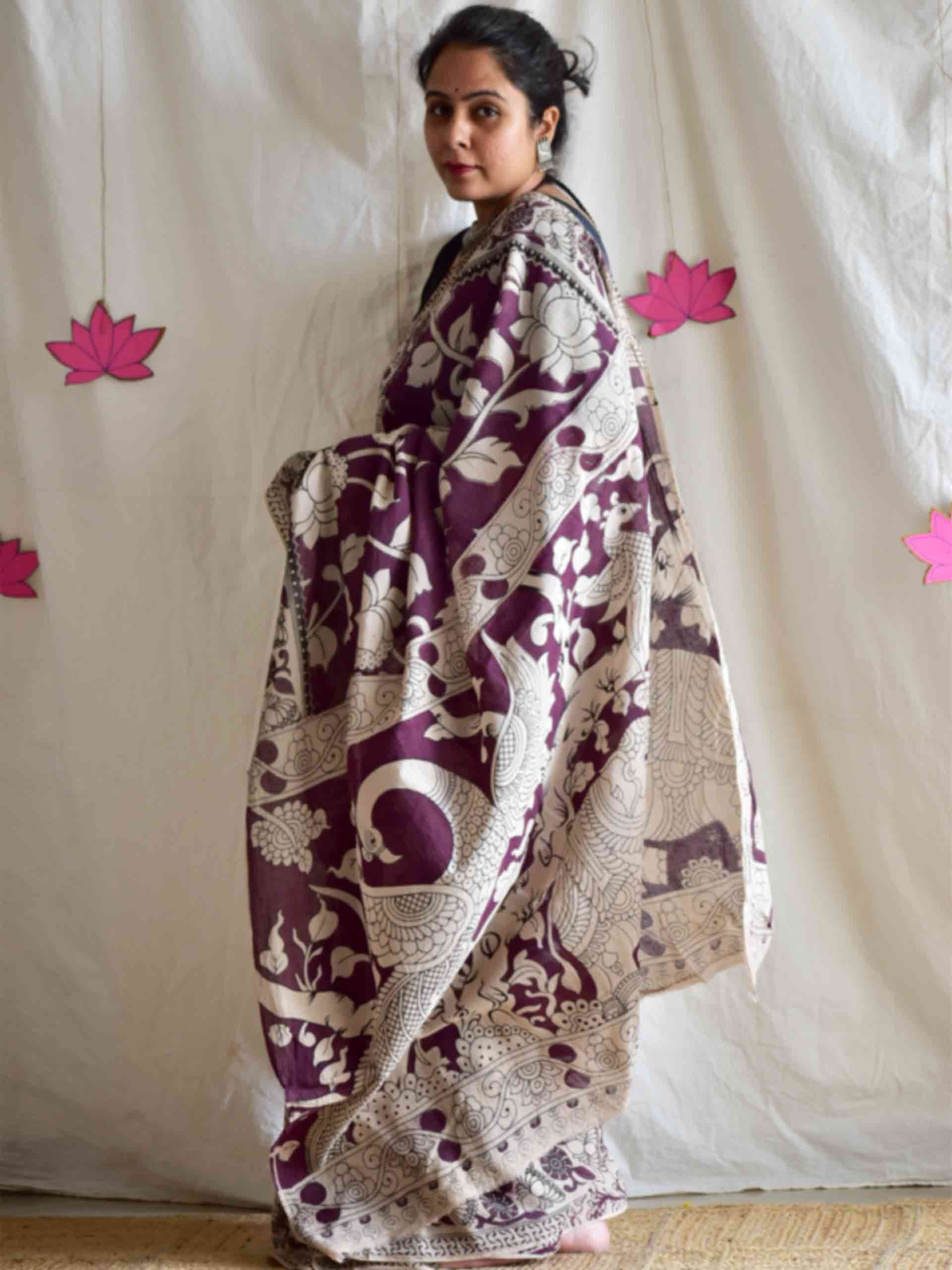 Jamun - kalamkari printed saree