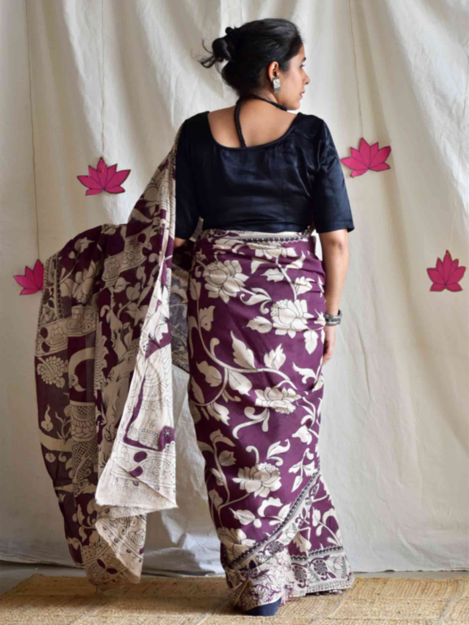 Jamun - kalamkari printed saree