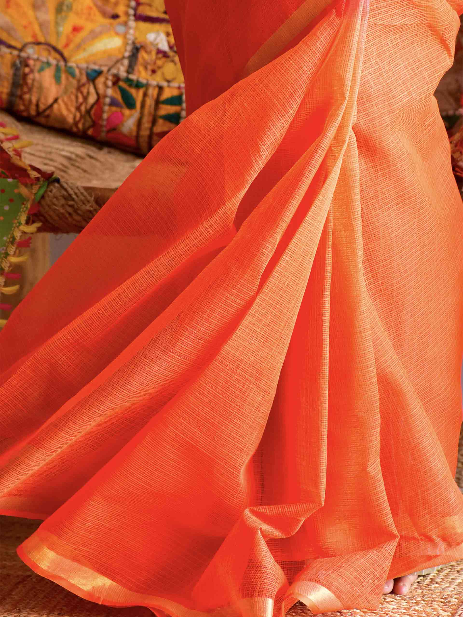 Sunset Sorbet - Tie and Dye Kota saree