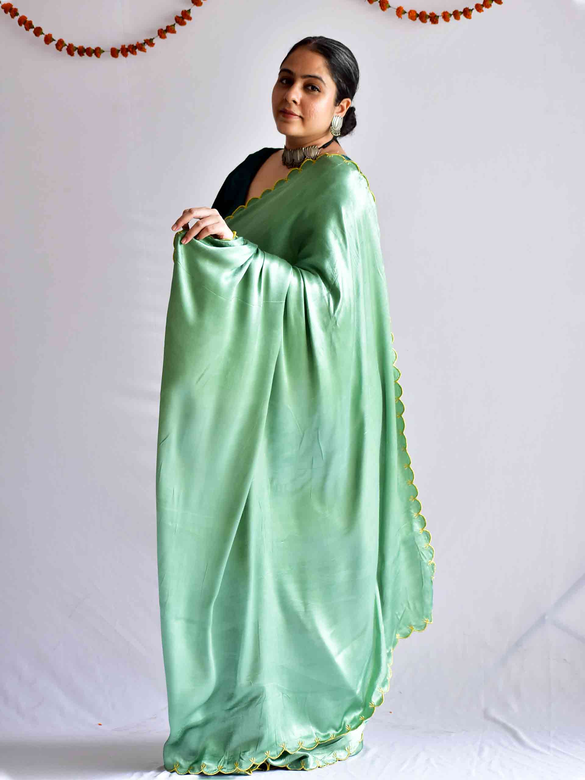 Oliver - embroidered mashru silk saree
