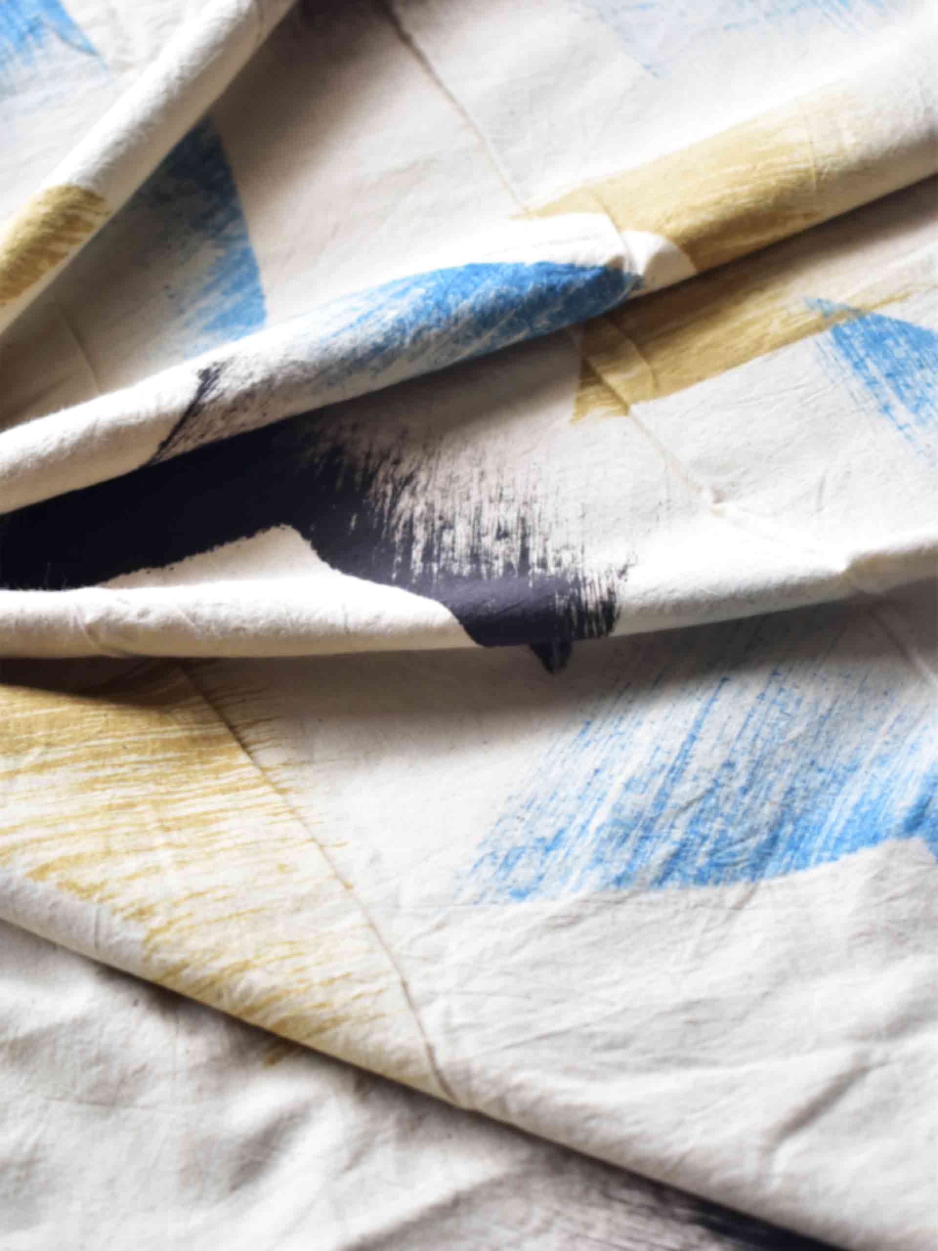 Heart - hand block printed Cotton fabric 200 per meter