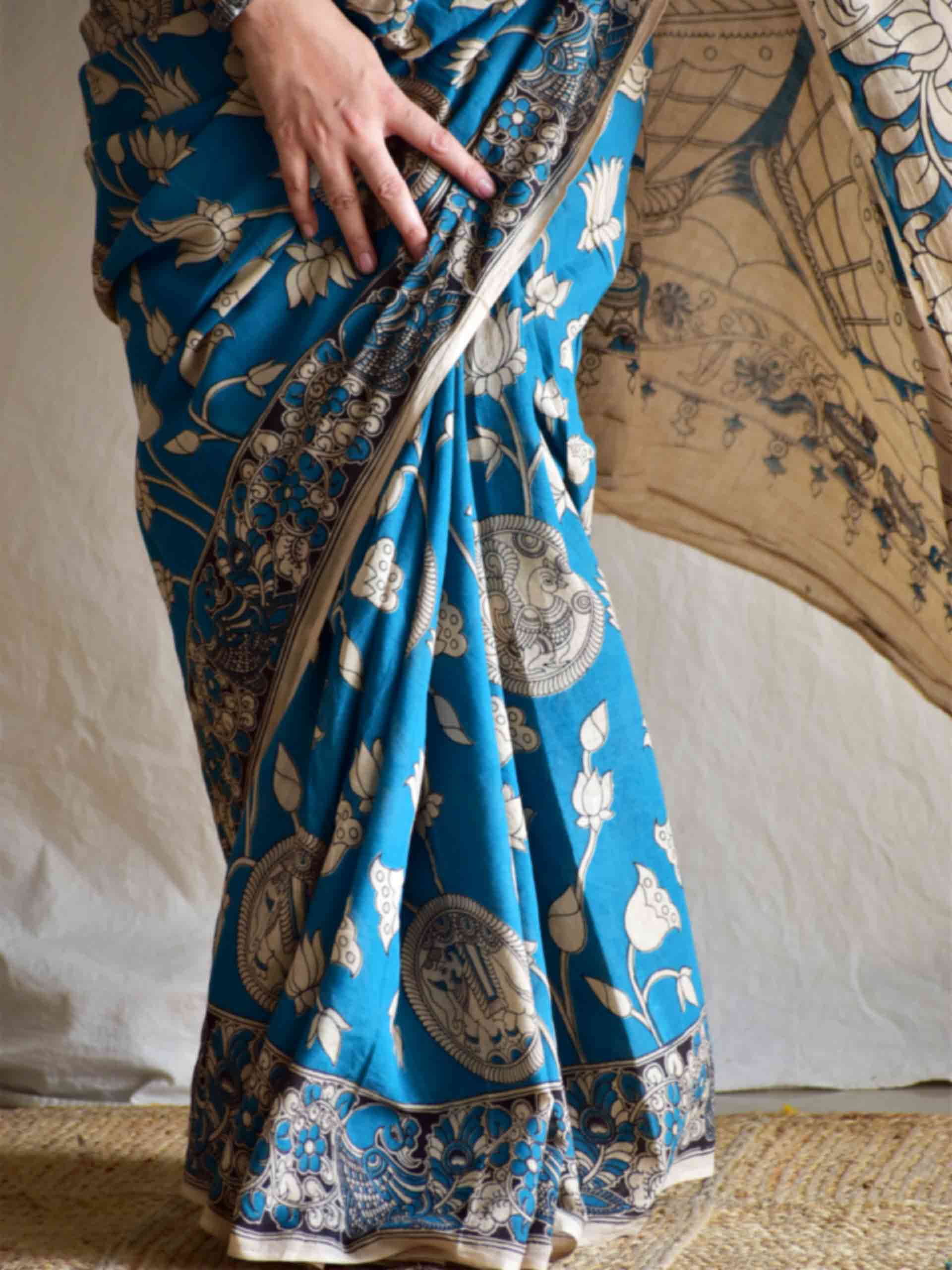 Aasman - kalamkari printed saree