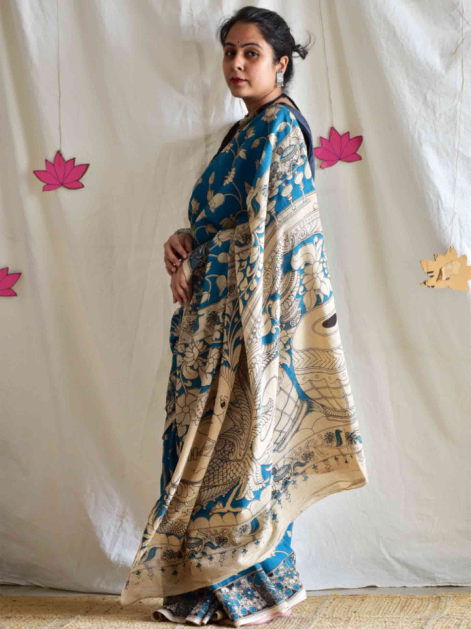 Aasman - kalamkari printed saree