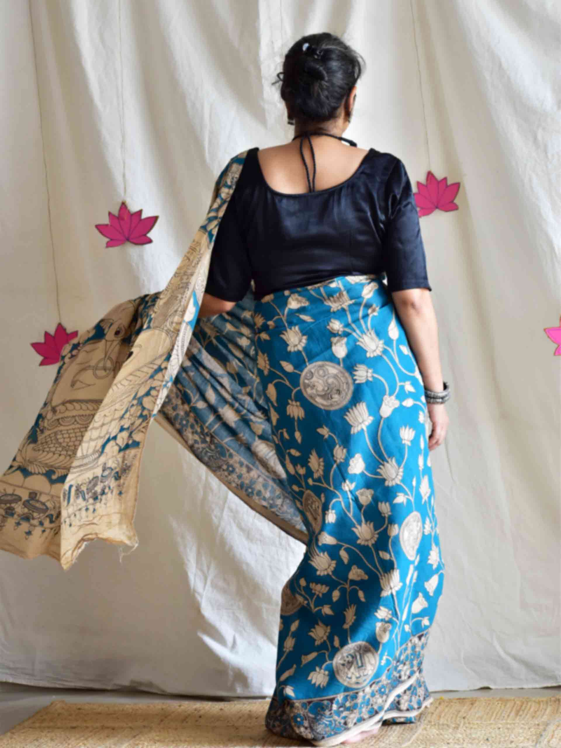 Aasman - kalamkari printed saree