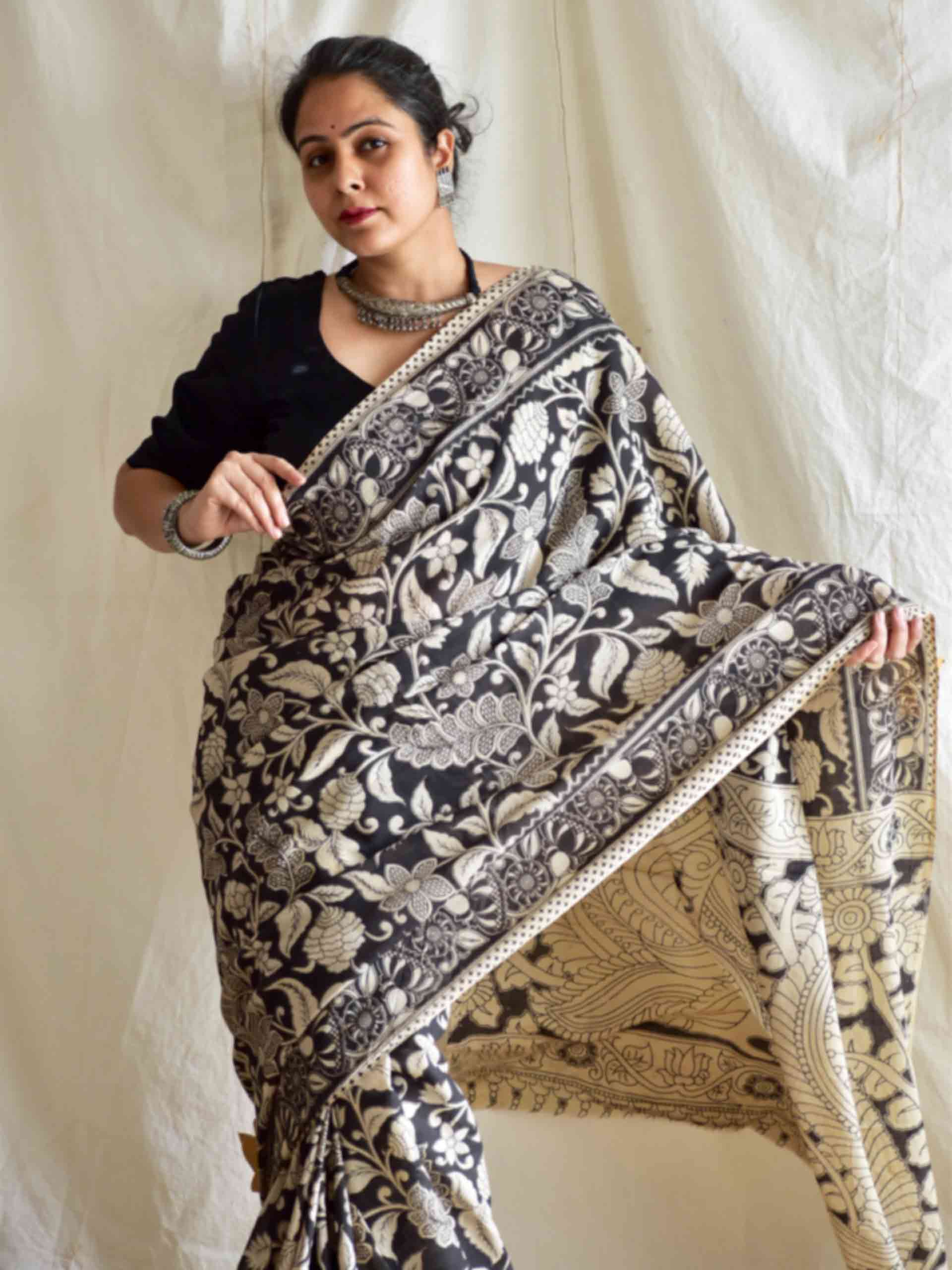 Surahi - kalamkari printed saree