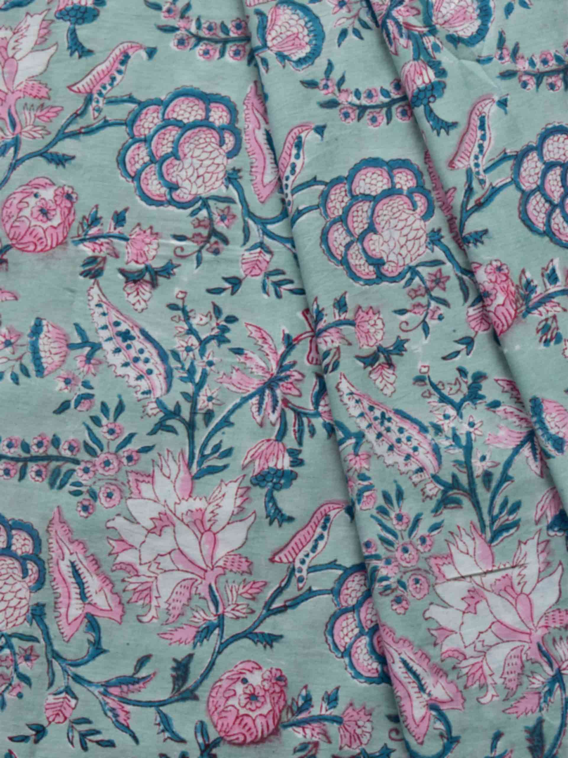 Anguri - hand block printed Cotton fabric 200 per meter